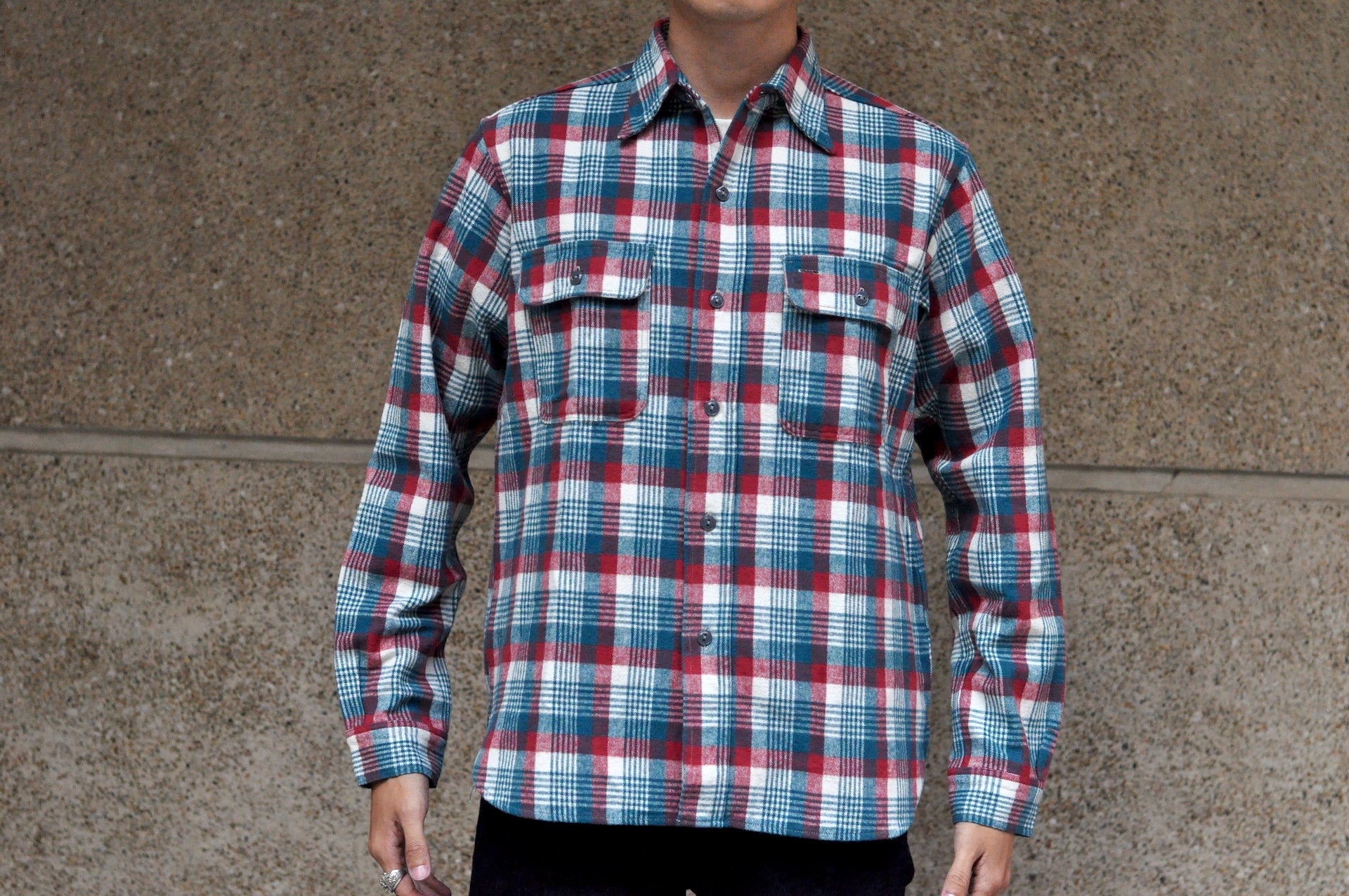 Warehouse Co. LOT.3104 Type D Selvage Flannel Workshirt (Volcanic Lake)