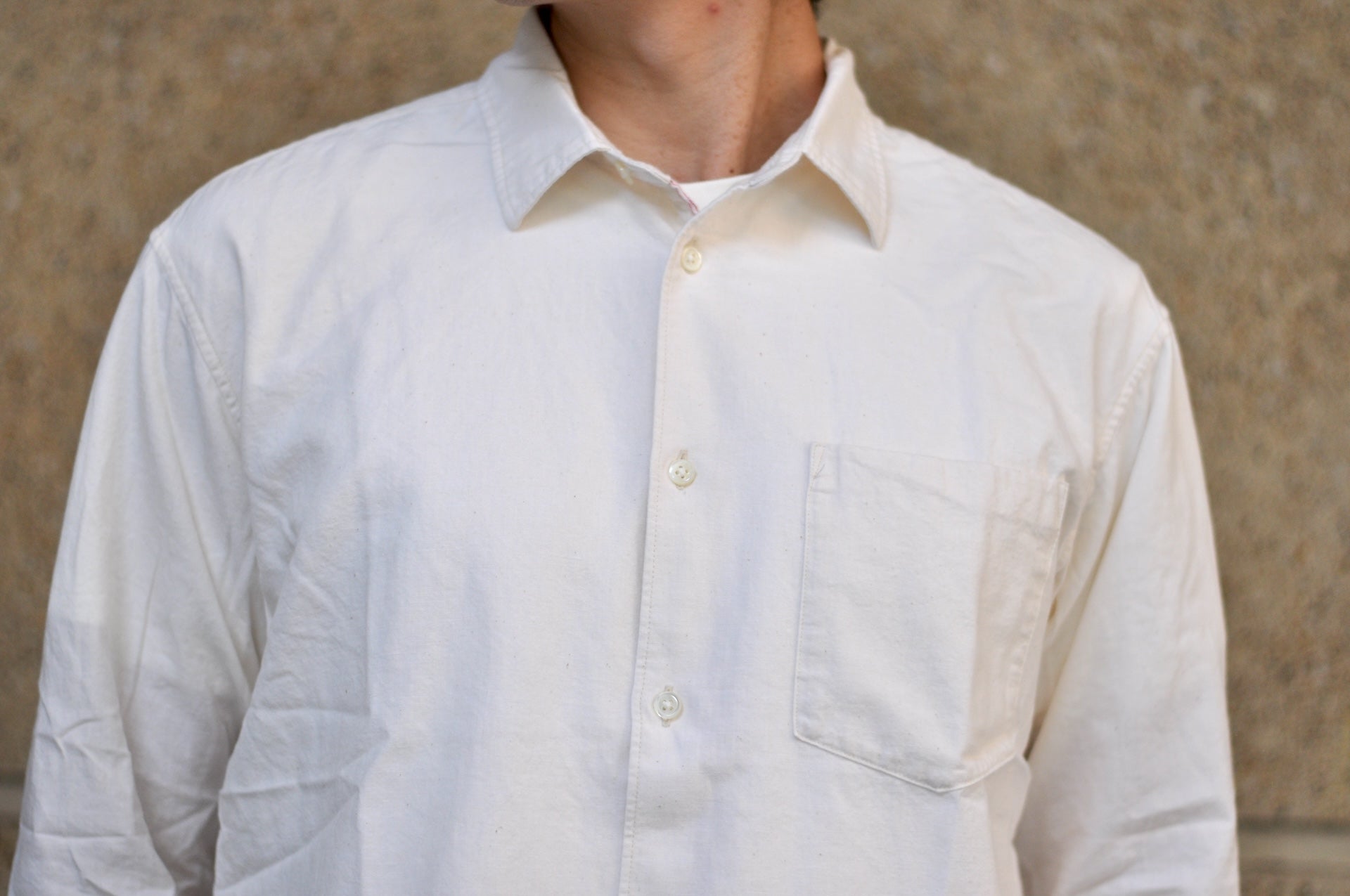 MOMOTARO JEANS 5oz Selvage Chambray Oxford Shirt (Natural)