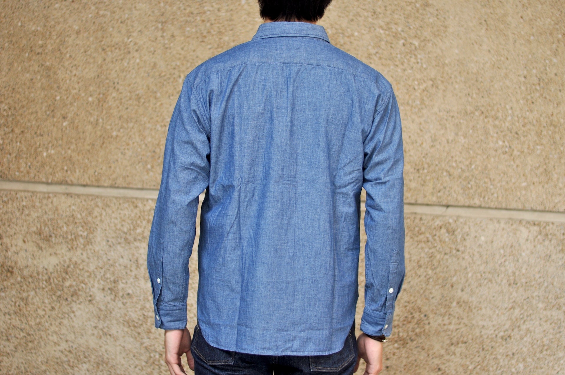 MOMOTARO JEANS 5oz Selvage Chambray Oxford Shirt (Indigo)