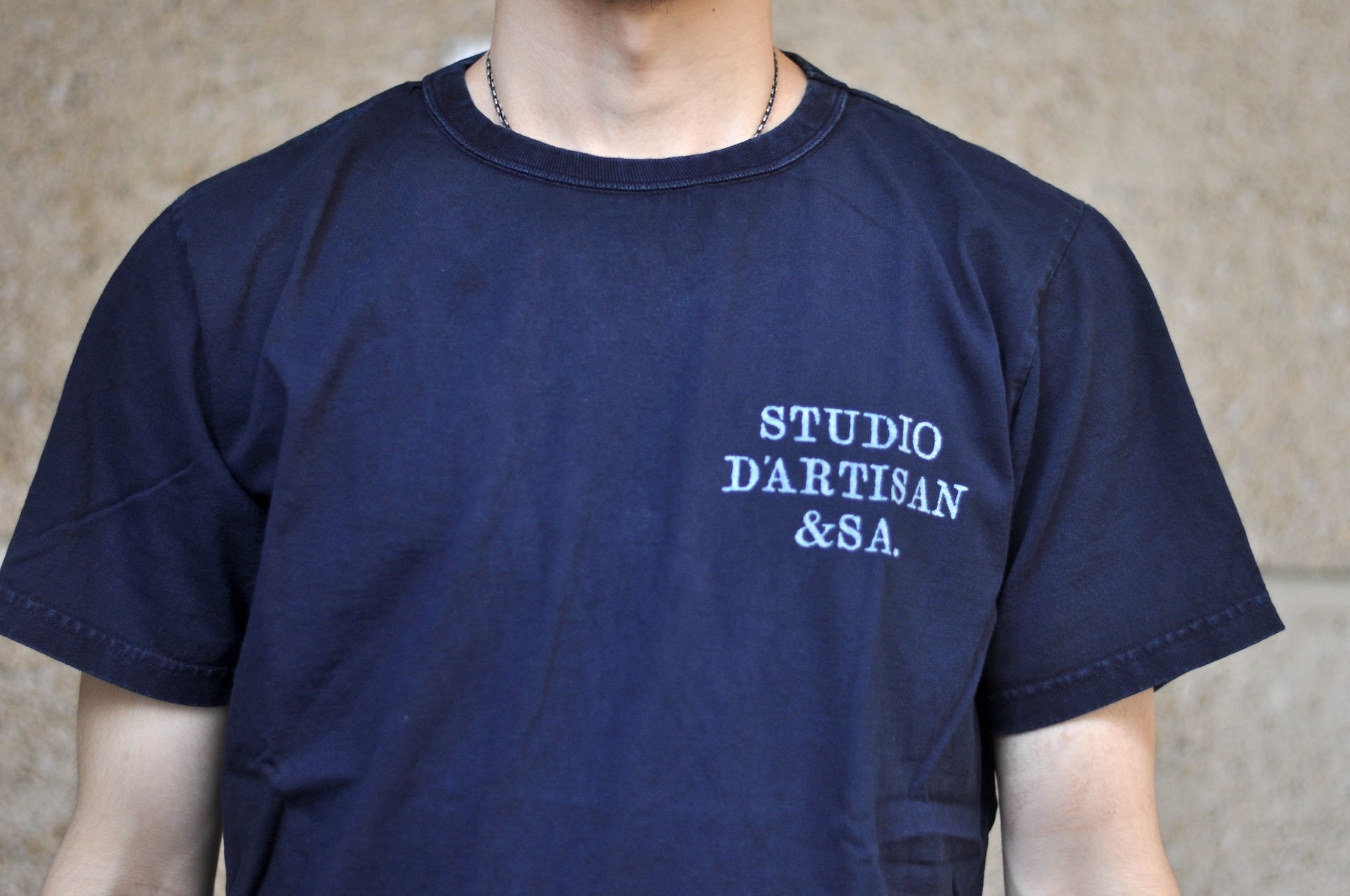 Studio D'Artisan 6oz "Denim Master" Natural Indigo Dyed Tee (Grand Indigo)