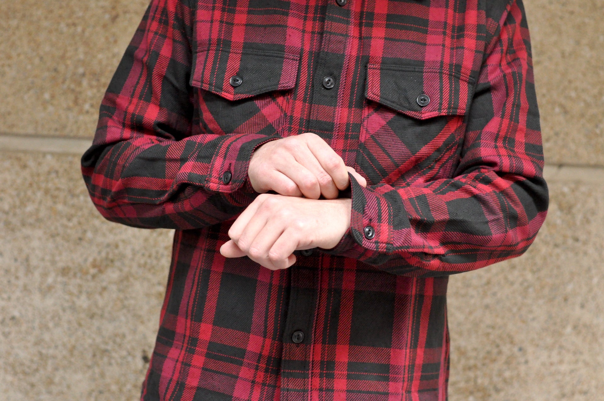 UES 15.5oz Ultra-Heavyweight Flannel Utility Workshirt (Flame Red)