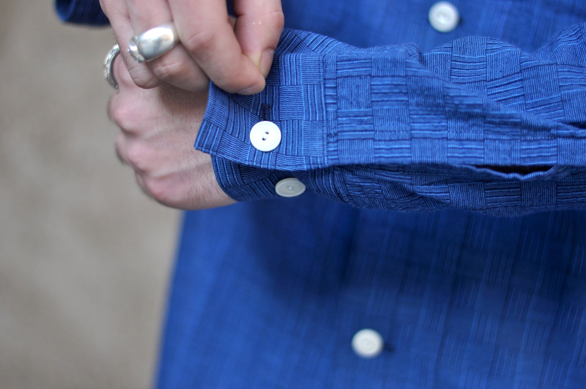 Studio D'Artisan Lightweight "Shijira Awa-Ai" Natural Indigo Dyed Workshirt (Drywood)