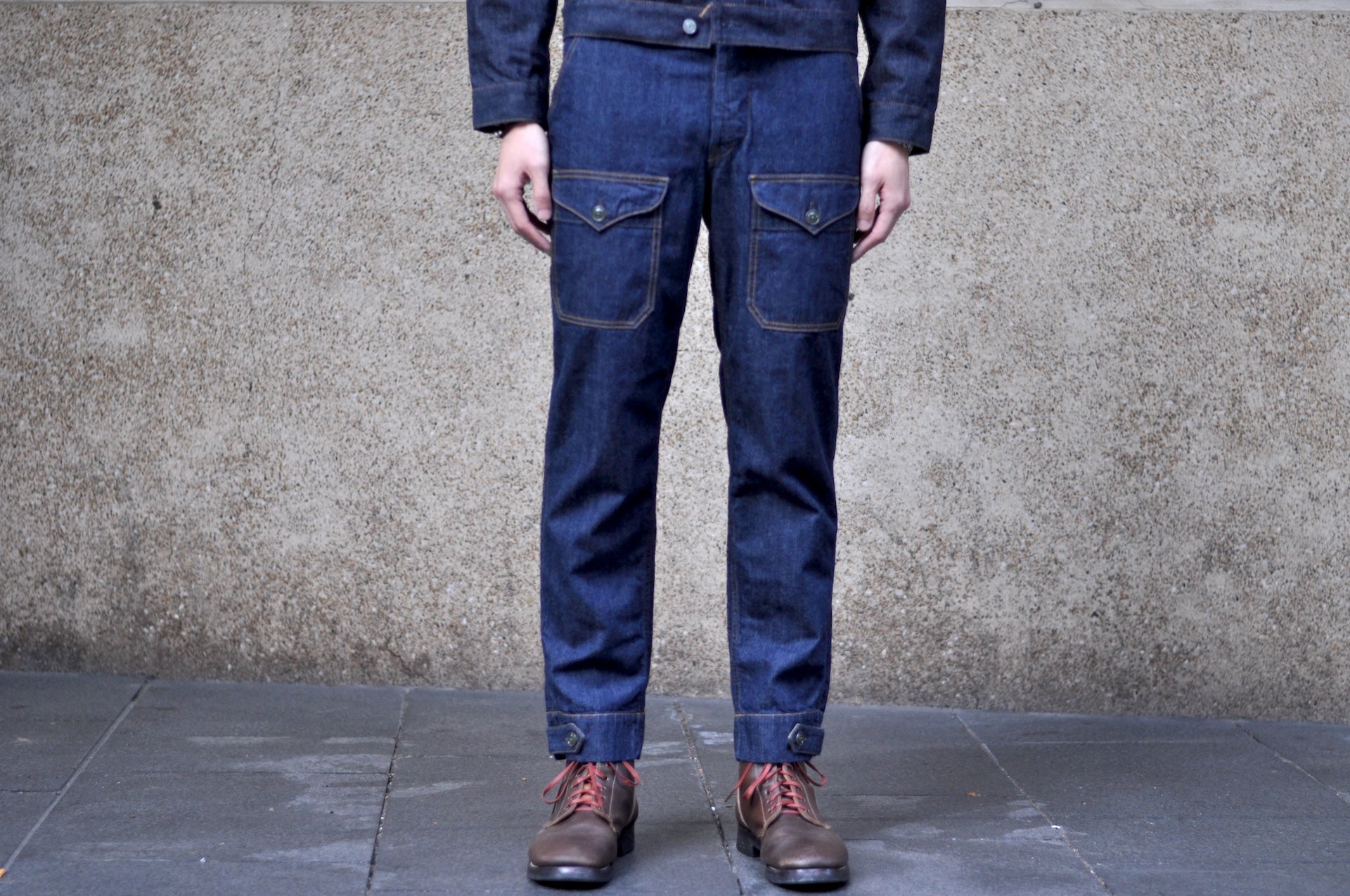 Freewheelers 10.5oz Weapon Denim "S-8 Aviators' Trousers" (Indigo)