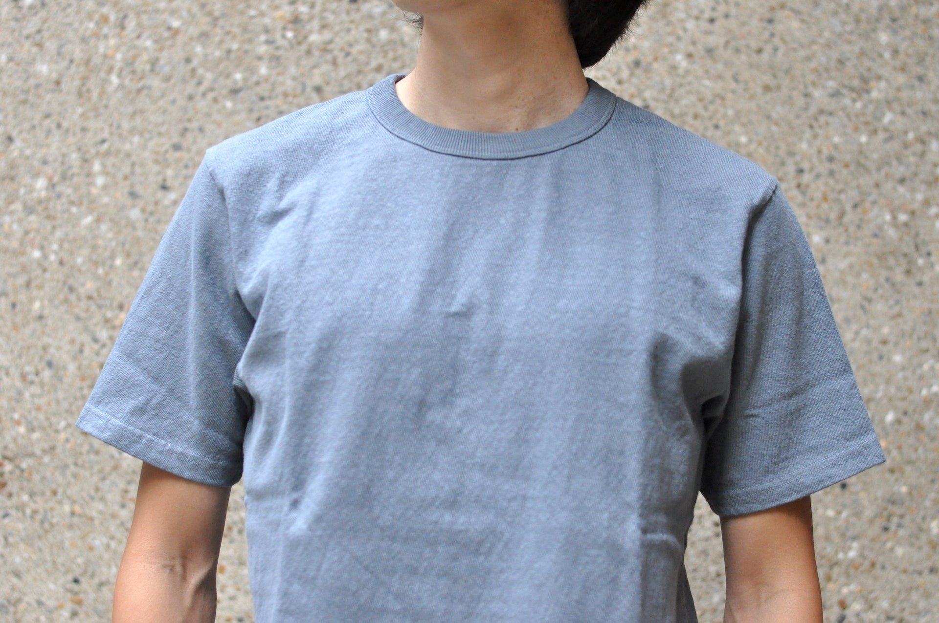 UES 9.5oz "NO.8 Slub Nep" Heavyweight Plain Tee (Lake Blue)