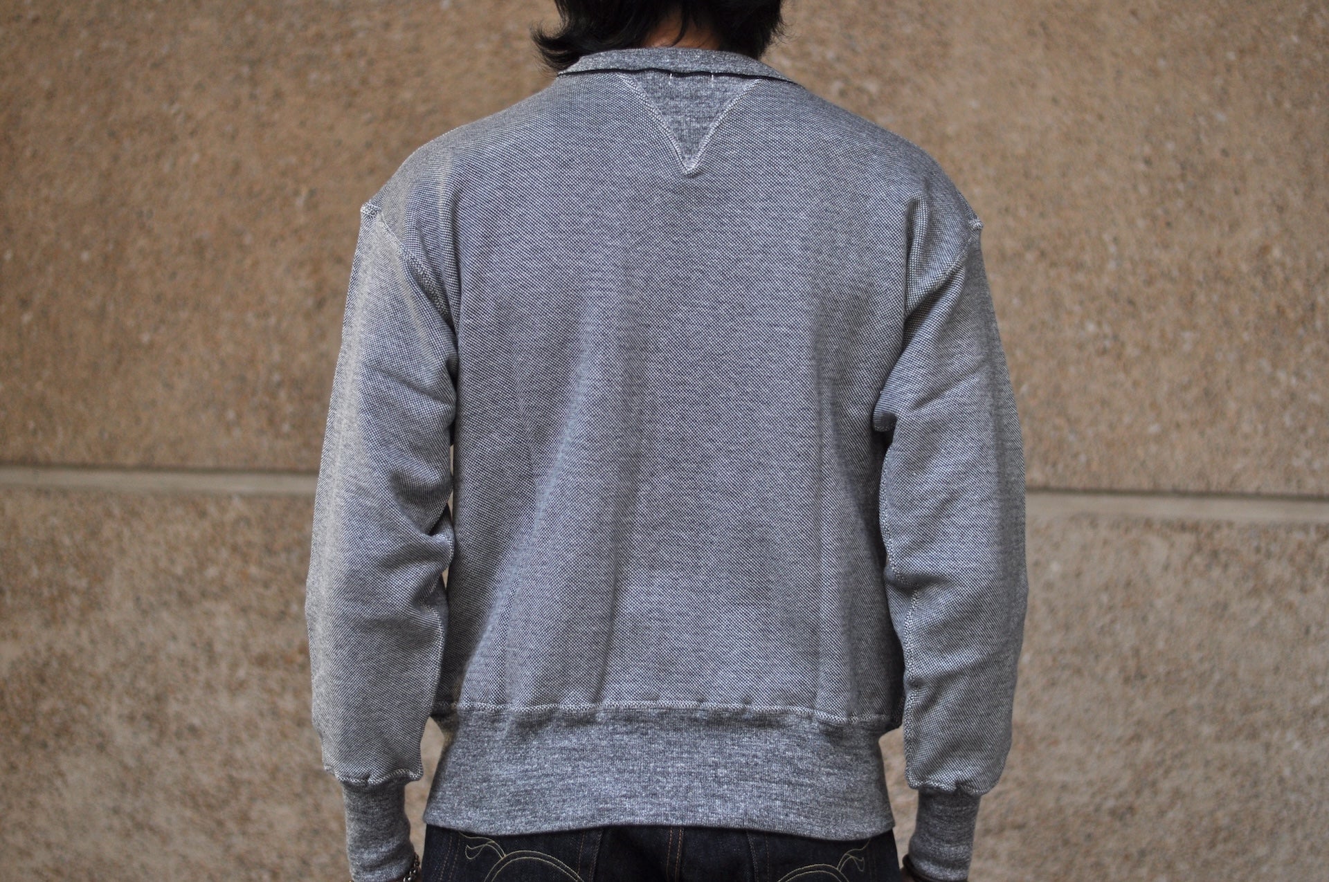 Warehouse Lot.493 11oz "Cotton Tweed" Loopwheeled Sweatshirt (Sumi Black)