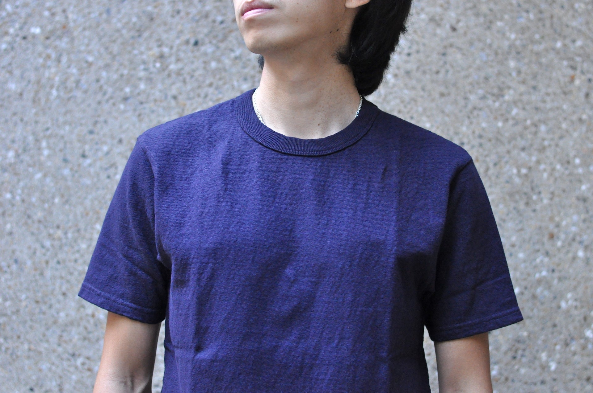 UES 9.5oz "NO.8 Slub Nep" Heavyweight Plain Tee (Eggplant Navy)
