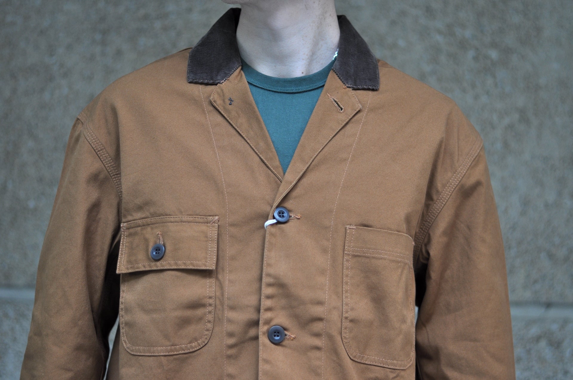 The Flat Head 11oz Duck Canvas Worker Jacket (Brown)