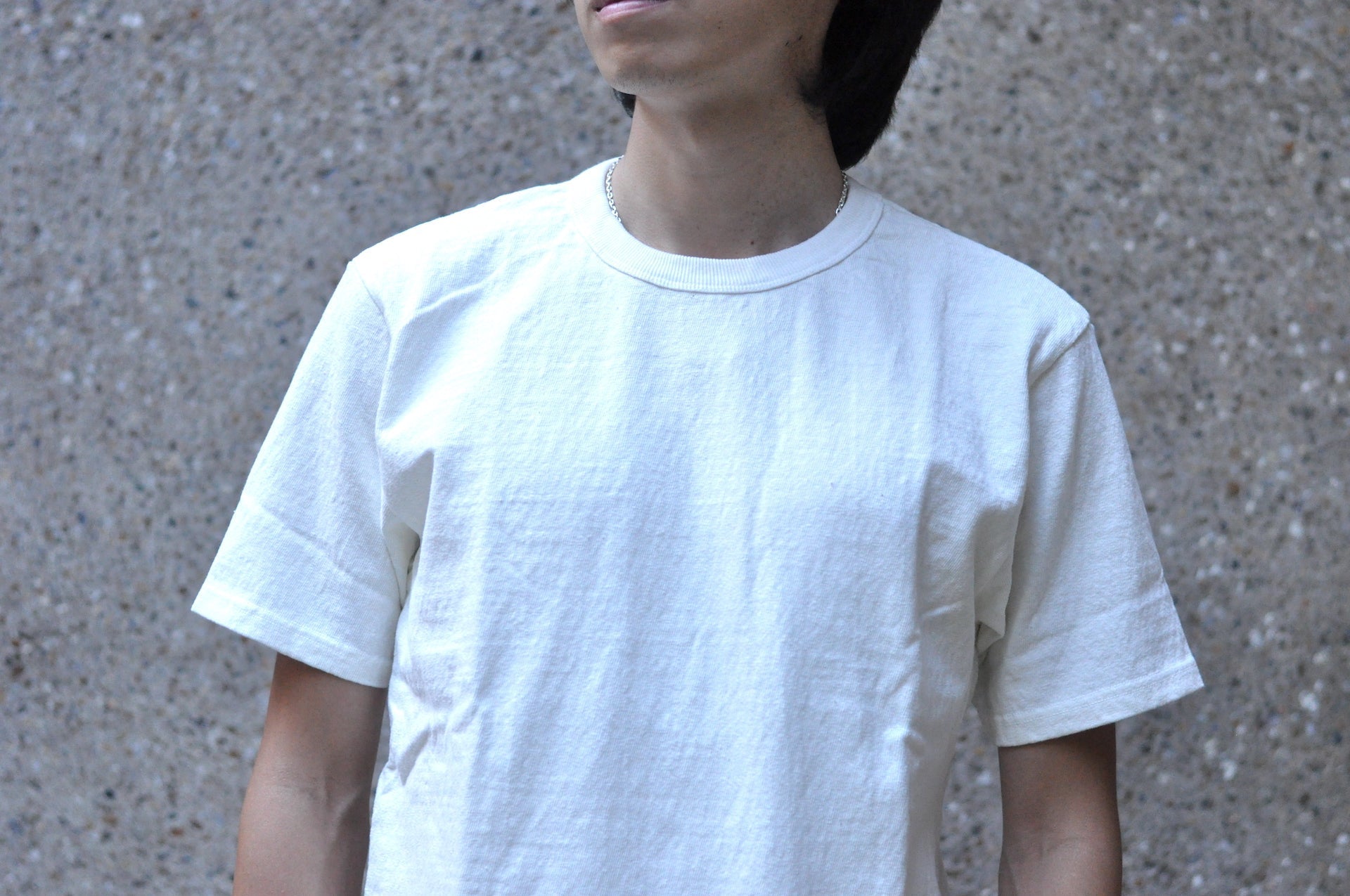 UES 9.5oz "NO.8 Slub Nep" Heavyweight Plain Tee (Natural)