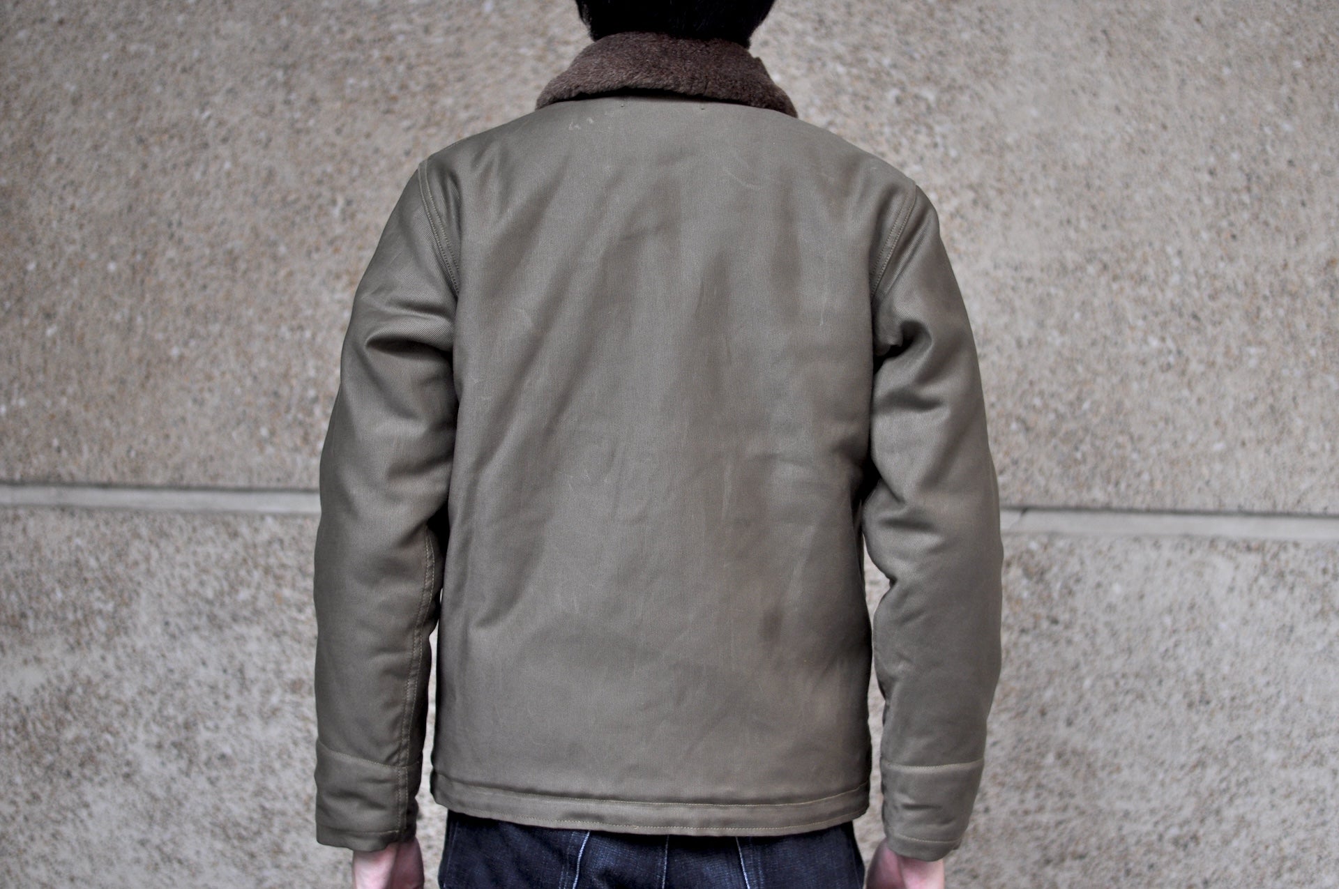 Freewheelers N-1 1940s Naval Deck Jacket (Khaki Green)