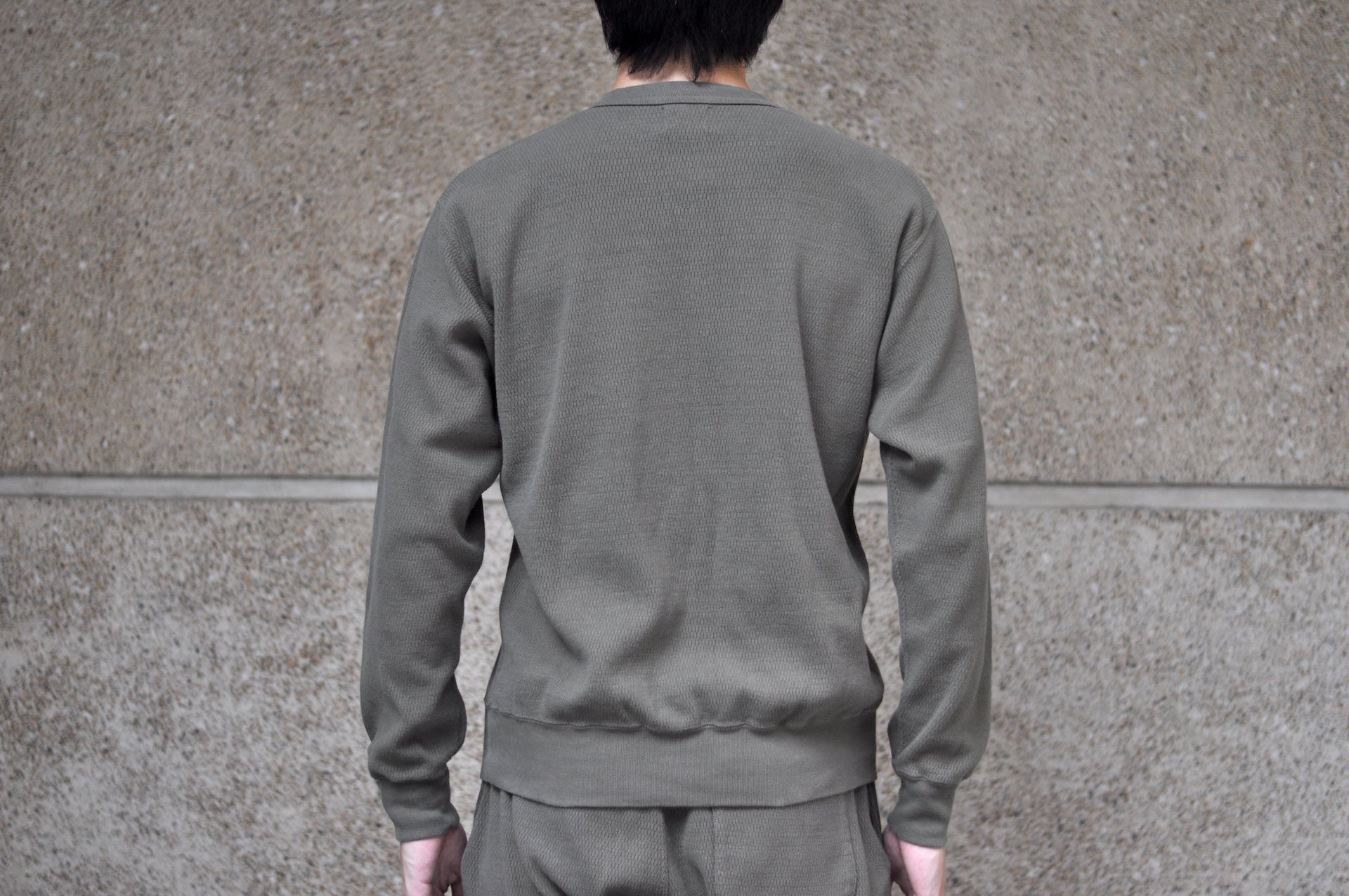 Stevenson Overall Co. Heavyweight Waffle Thermal Sweatshirt (Olive)