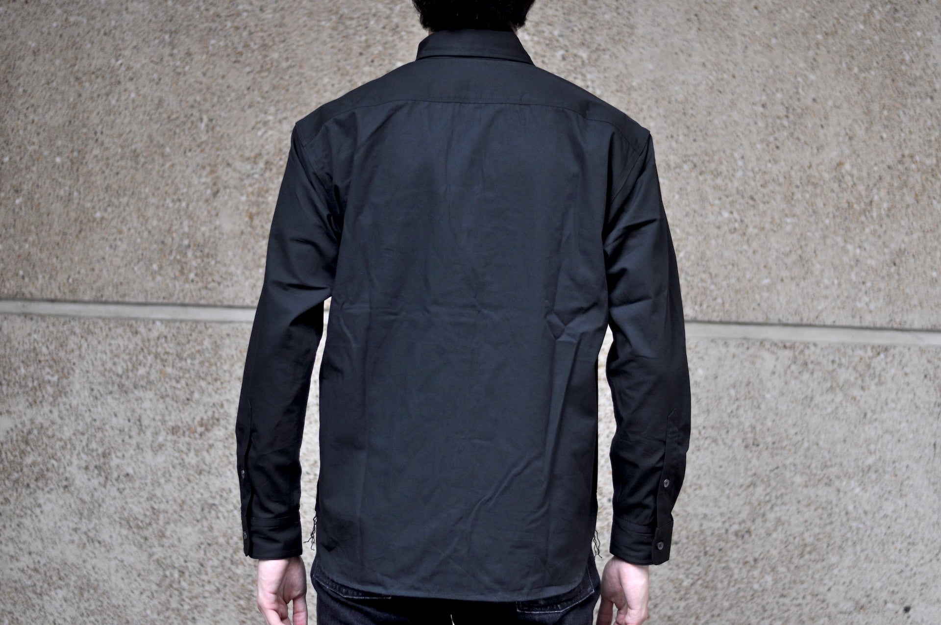 MOMOTARO JEANS 8oz Duck Canvas Military Style Workshirt (Black)