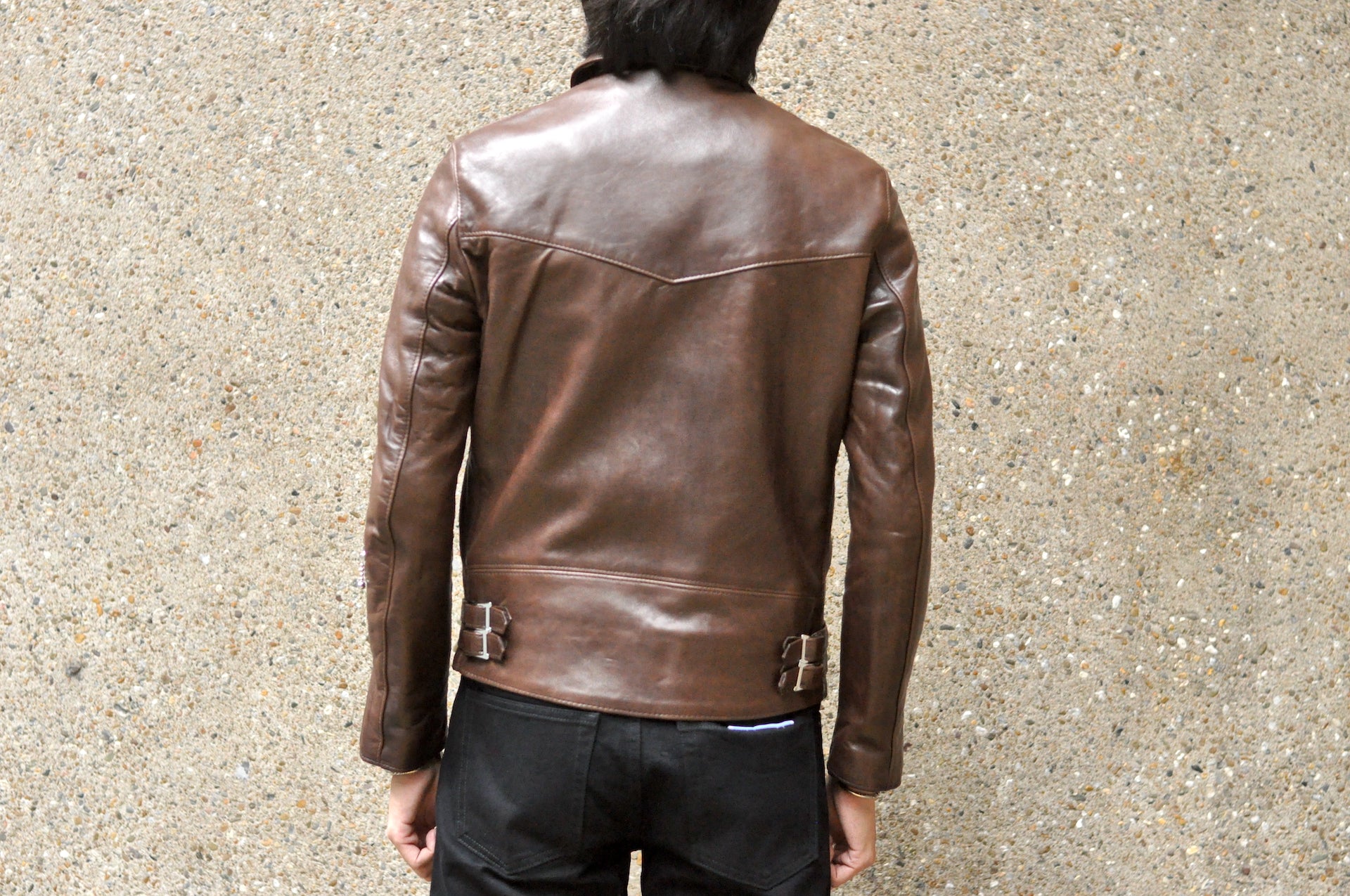 Lewis Leathers Dark Brown Sheepskin ‘Lightning' 402T Jacket (Tight fit)