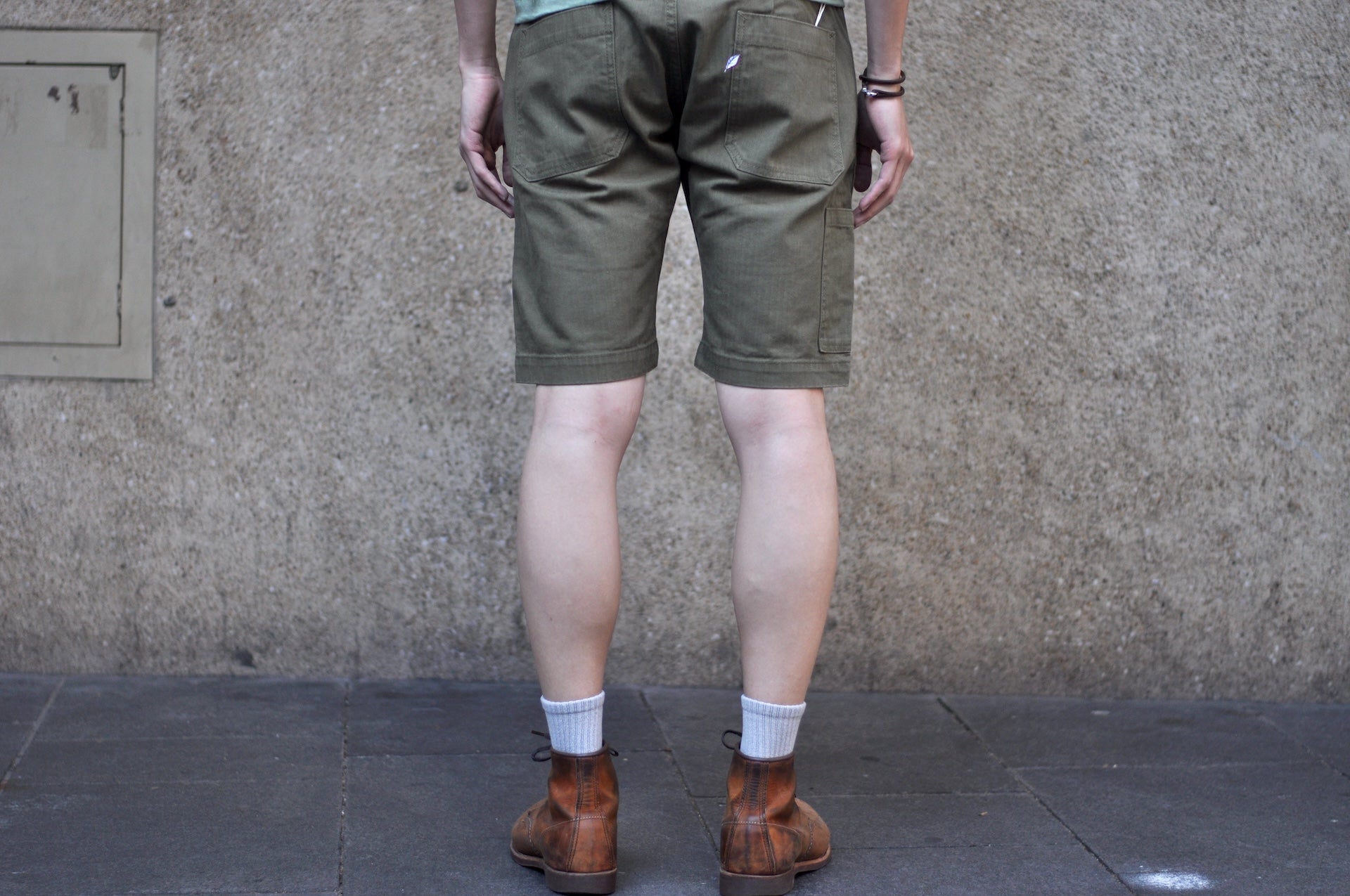 Pure Blue Japan 12oz HBT Utility Work Shorts (Olive)