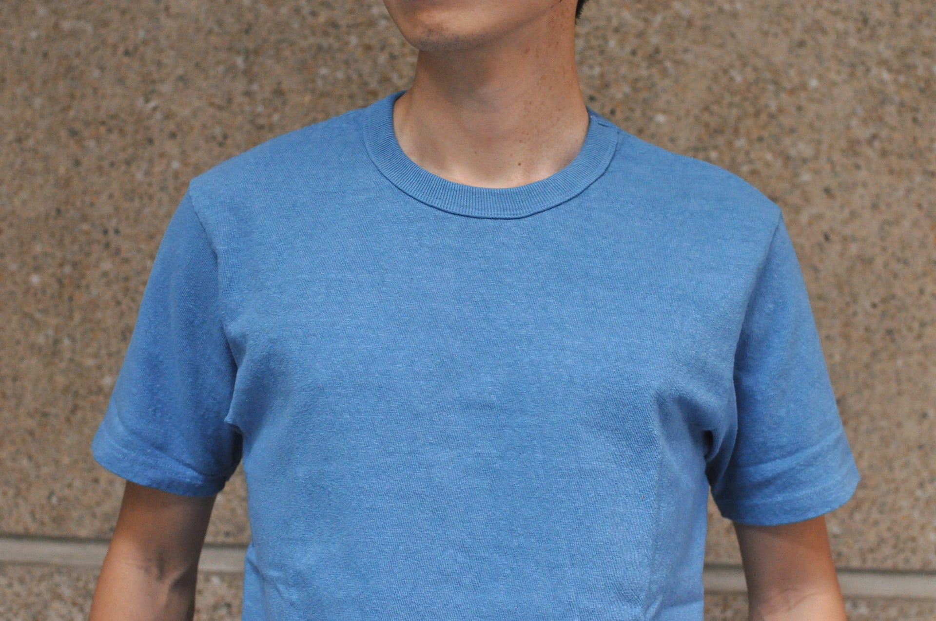 UES 9.5oz "NO.8 Slub Nep" Heavyweight Plain Tee (Turquoise Blue)