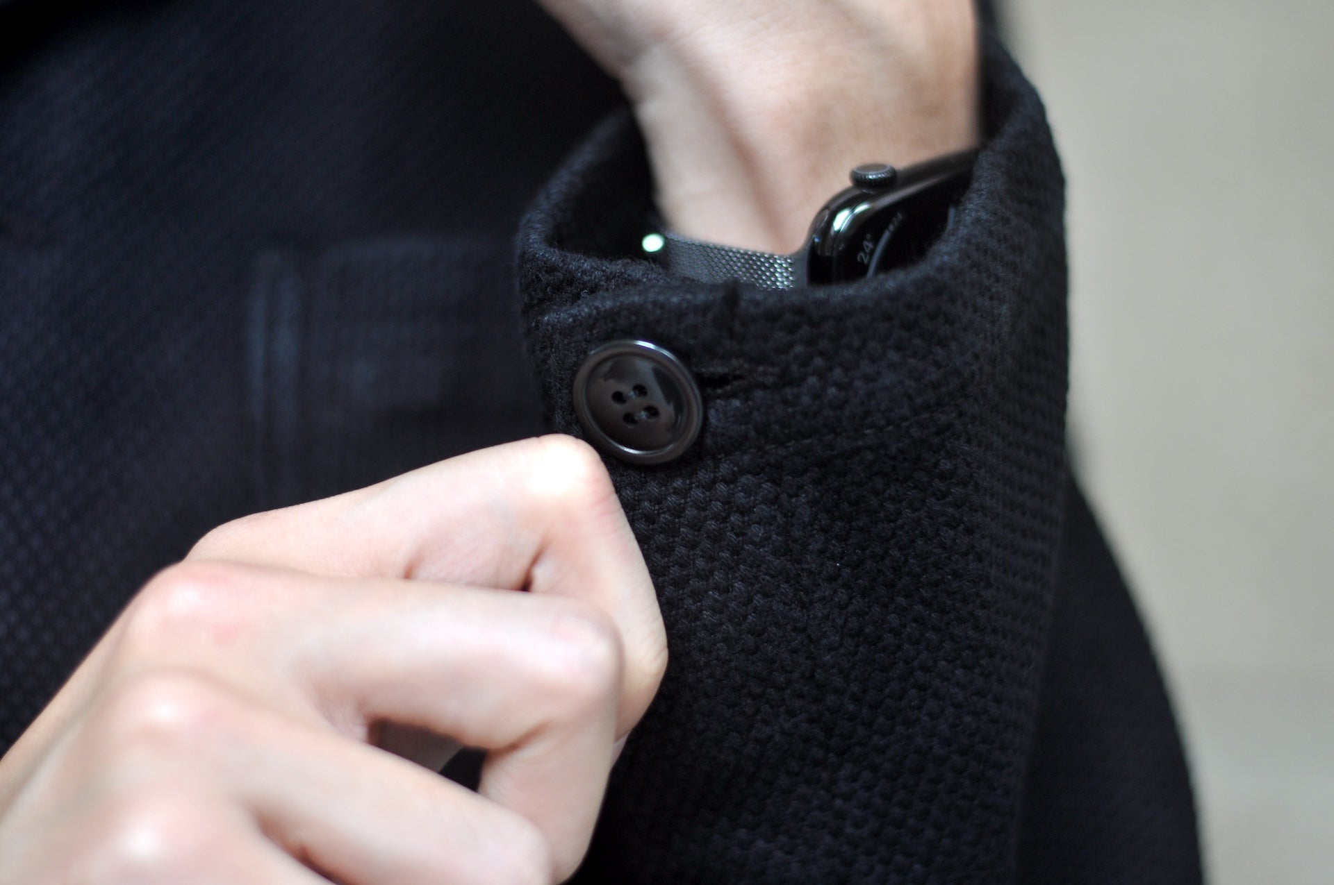 Studio D'Artisan 14oz "Kurozome" Ultimate-Black Sashiko Blazer