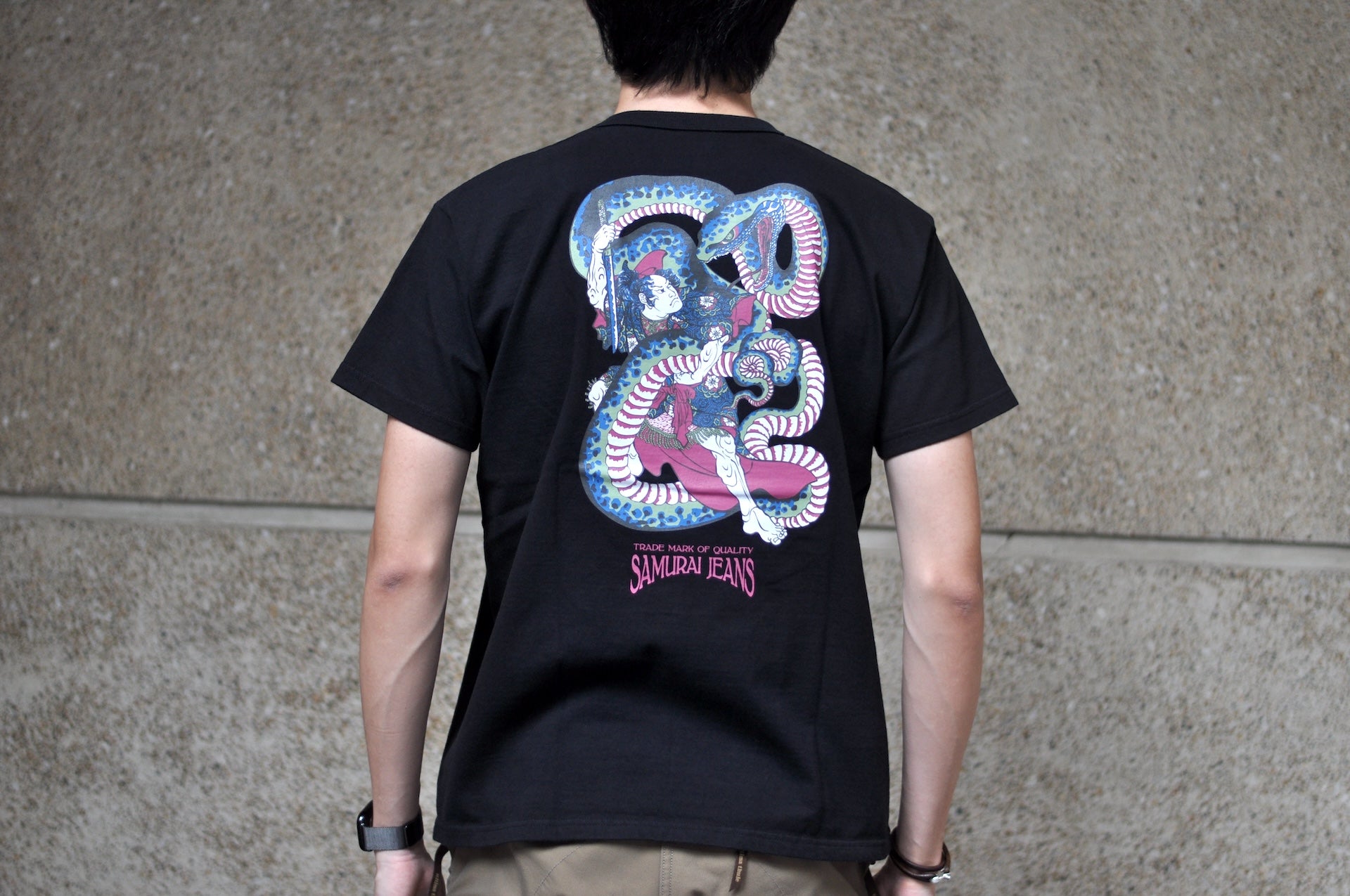 Samurai 8.5oz "Snake Slayer" Loopwheeled Pocket Tee (Black)