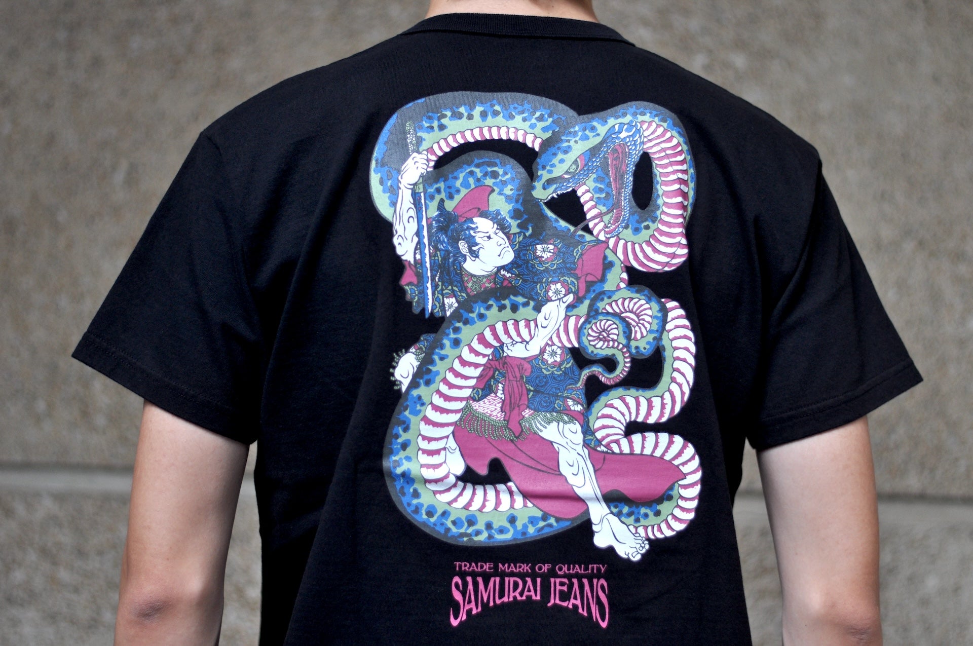 Samurai 8.5oz "Snake Slayer" Loopwheeled Pocket Tee (Black)