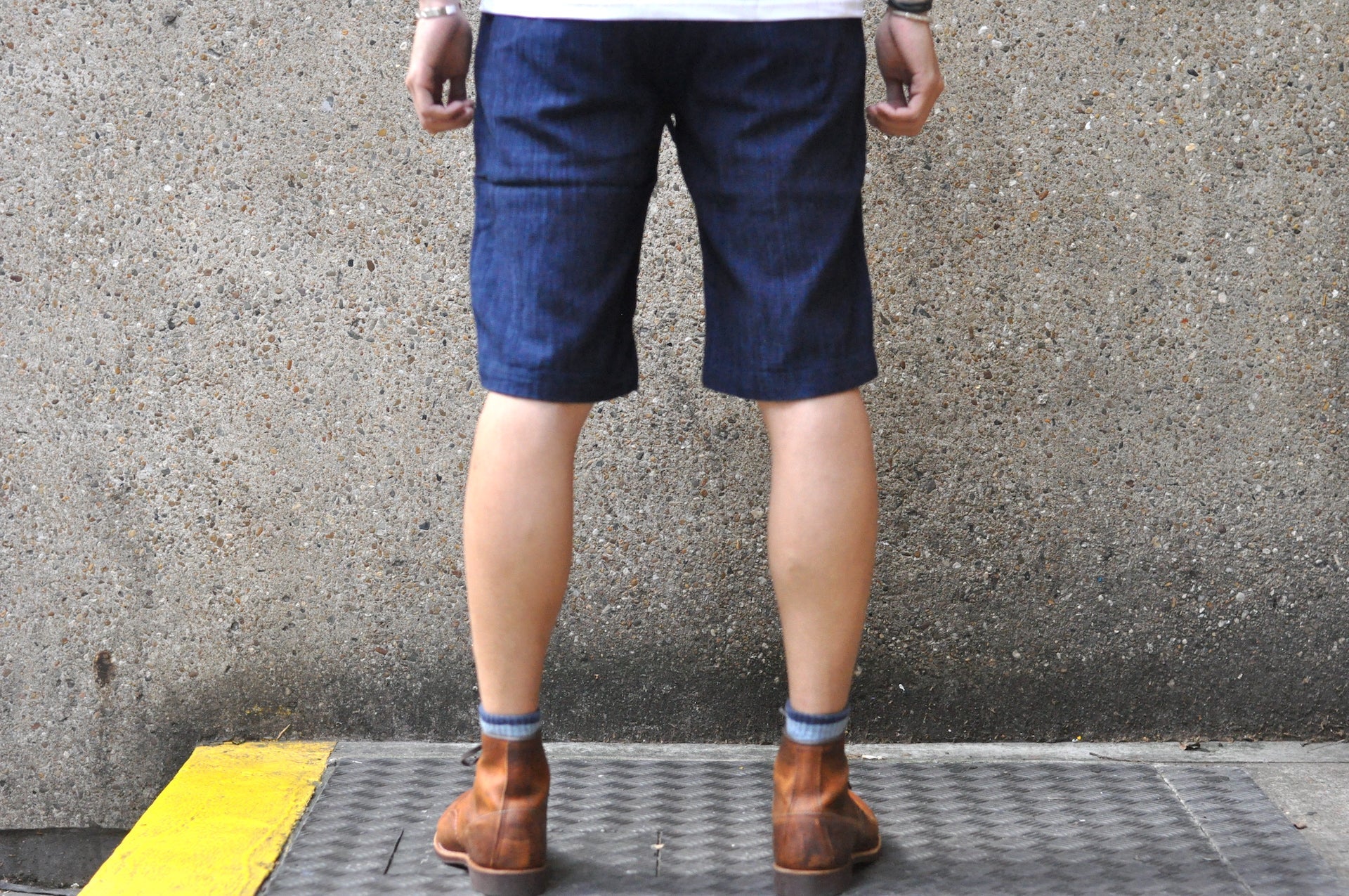 Momotaro Kasuri Indigo Easy Shorts (Relaxed fit)