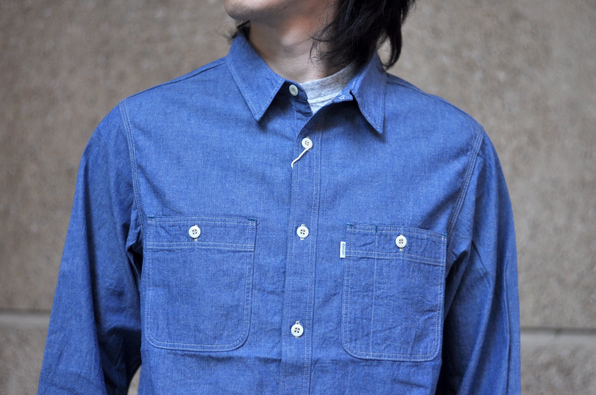 Omoto Denim 5.5oz Indigo Dyed Selvage Chambray Early Workshirt