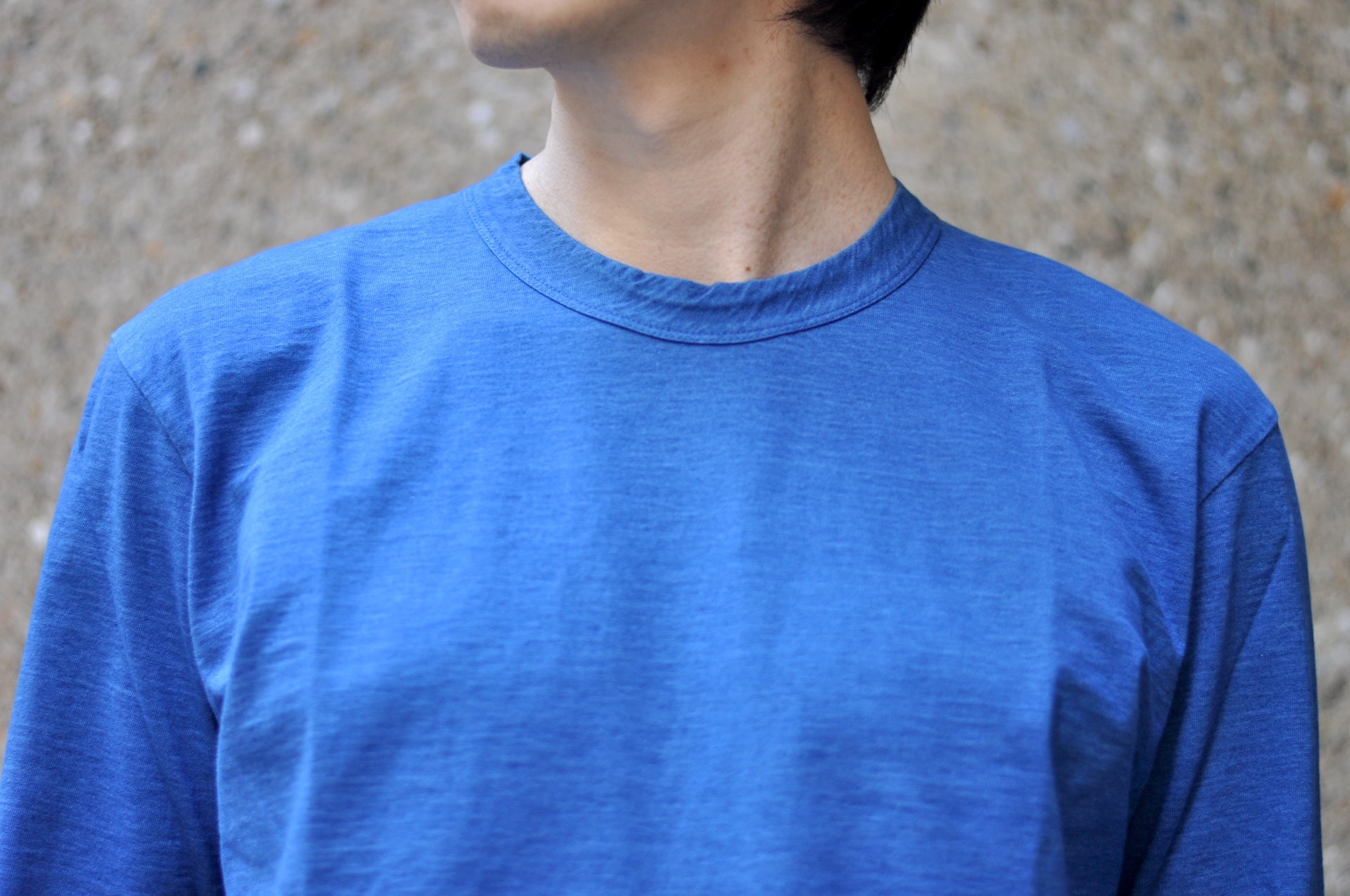 Pure Blue Japan 6.5oz "Signature" Indigo Dyed L/S Tee (Genuine Indigo)