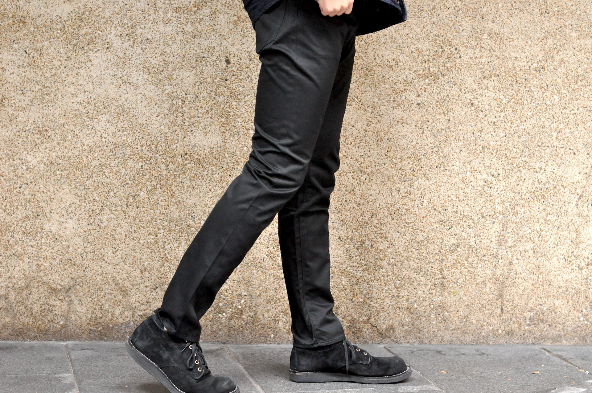 MOMOTARO JEANS  12.5oz Selvage Moleskin Trousers (Black)