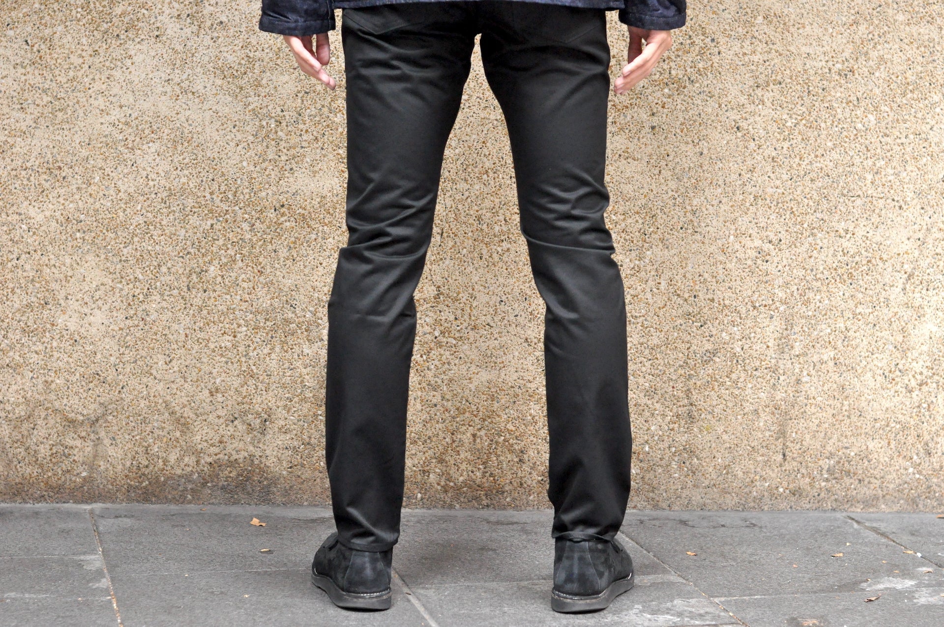 MOMOTARO JEANS  12.5oz Selvage Moleskin Trousers (Black)