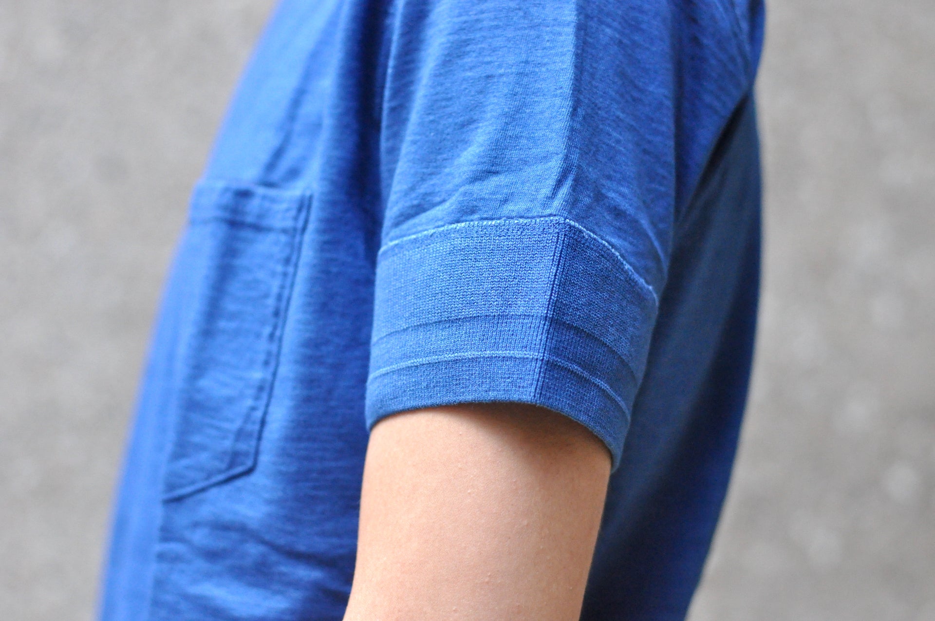 Pure Blue Japan 6.5oz "Signature" Indigo Dyed Pocket Tee (Genuine Indigo)