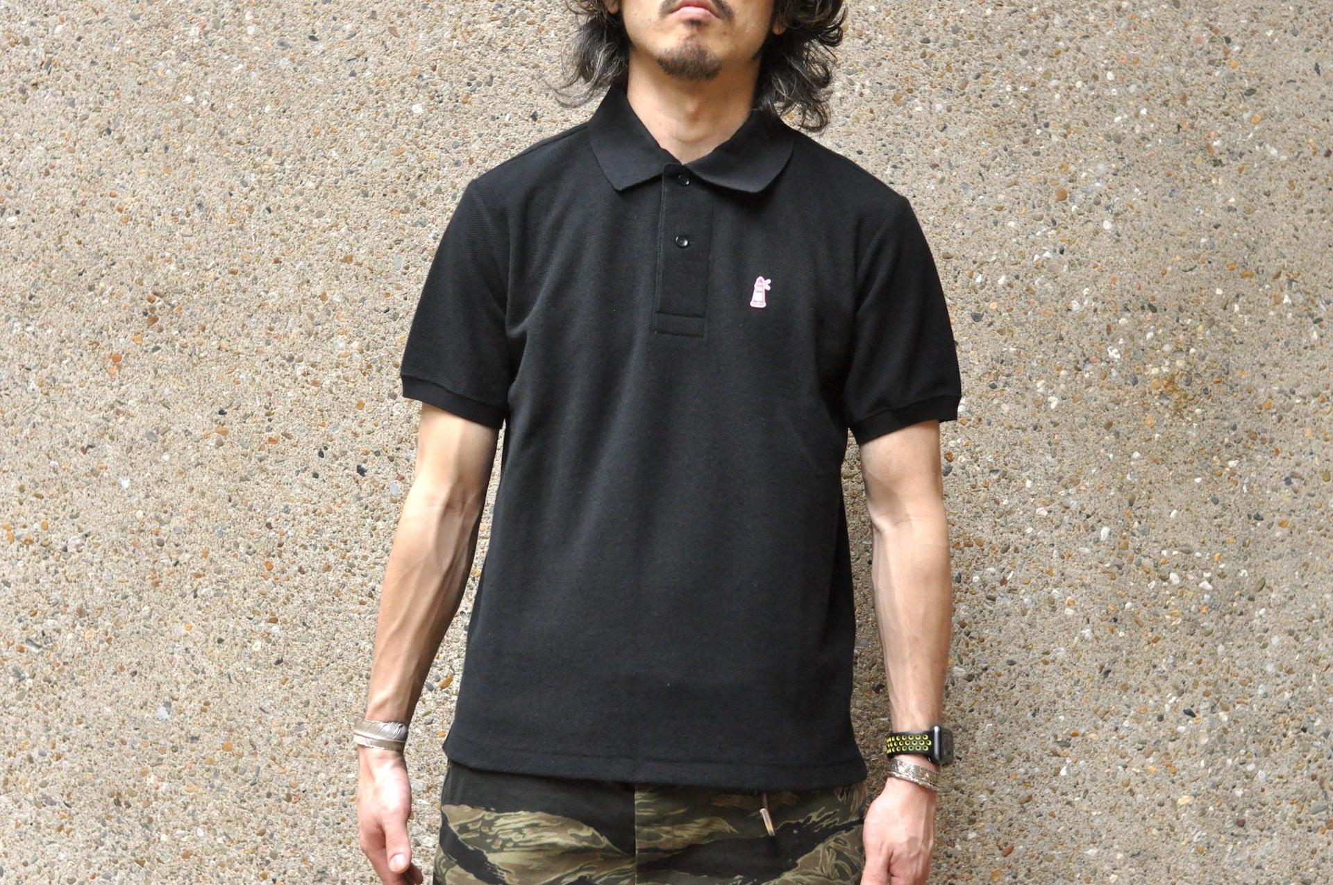 Boncoura Heavyweight Polo Shirt (Black)