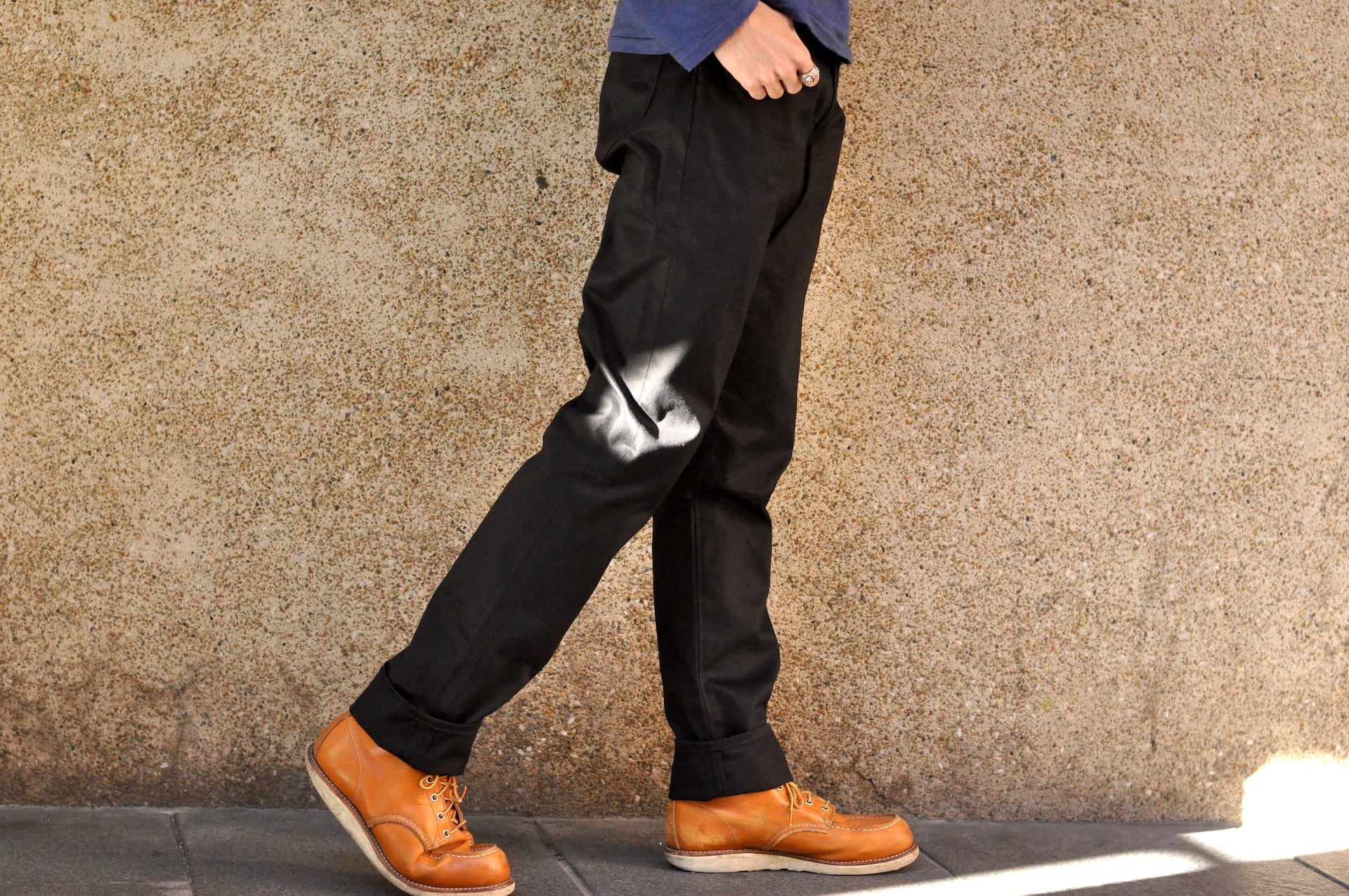 Warehouse 12oz Lot.1096 Selvage Pique Pants (Black)