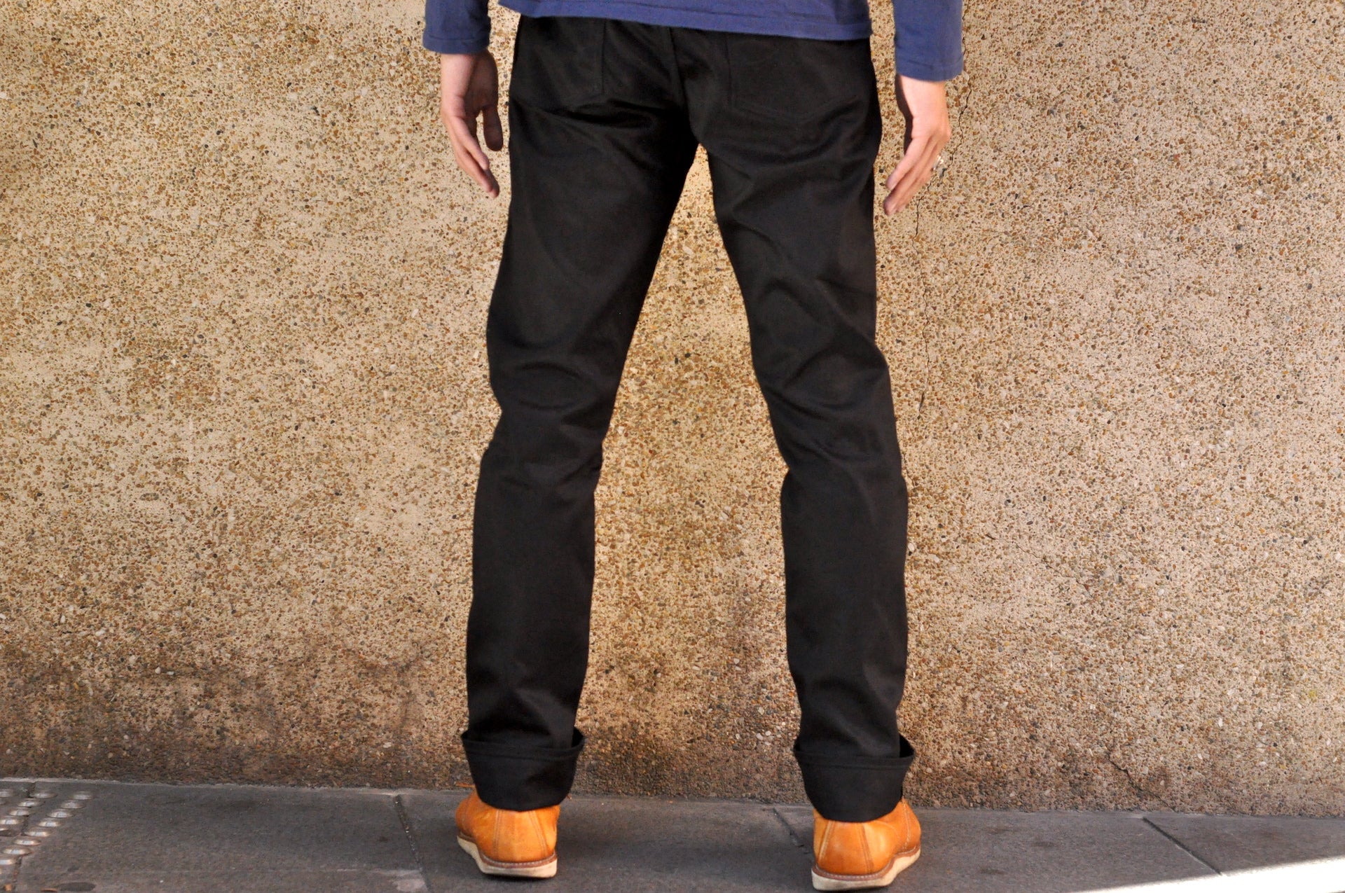 Warehouse 12oz Lot.1096 Selvage Pique Pants (Black)