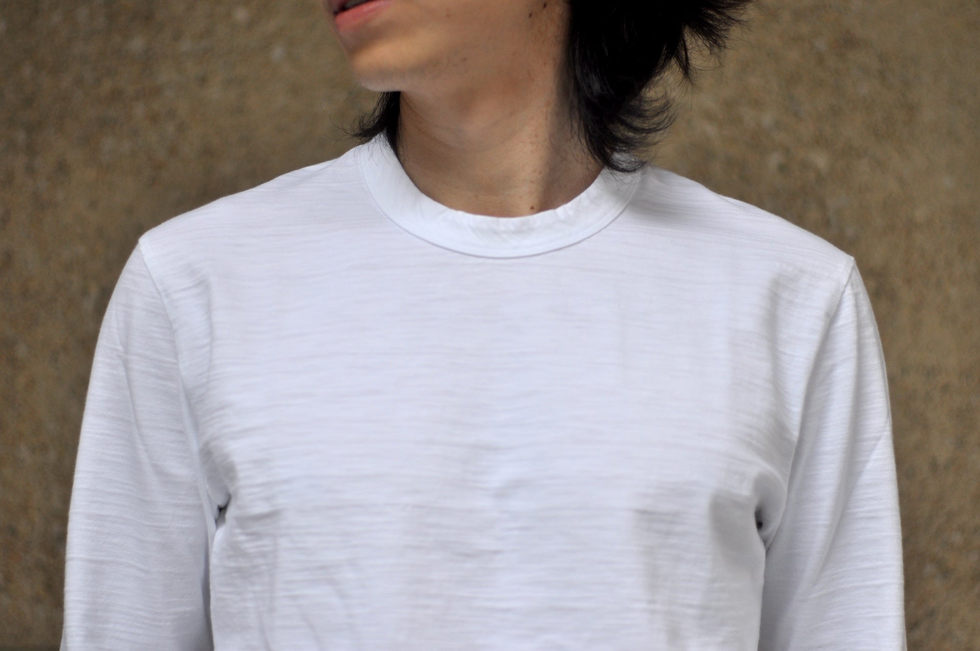 Pure Blue Japan 8oz "Slub Yarn" L/S Tee (Off White)