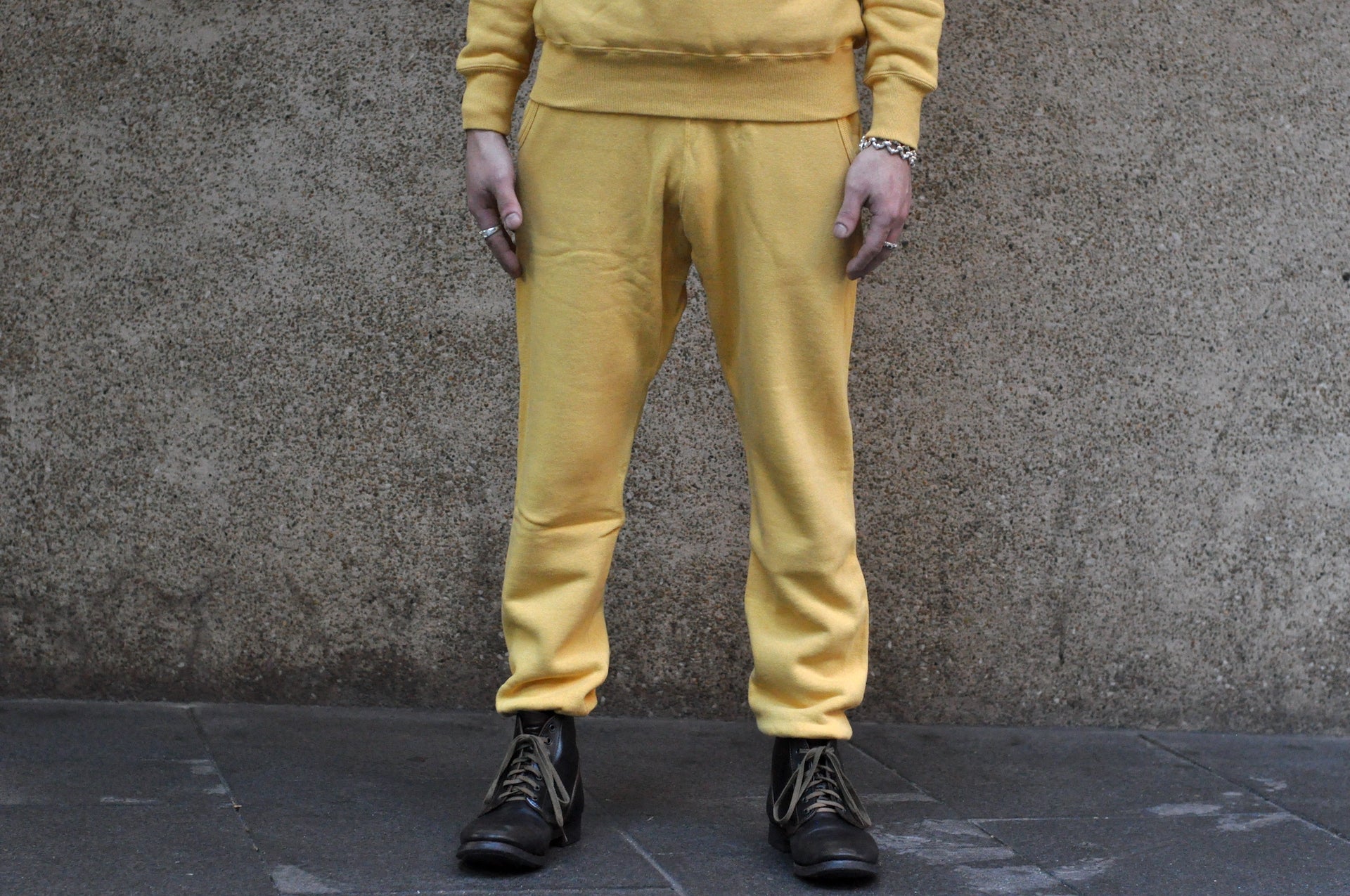 Dubble Works 11oz "Tsuri-ami" Loopwheeled Sweatpants (Citrus Yellow)