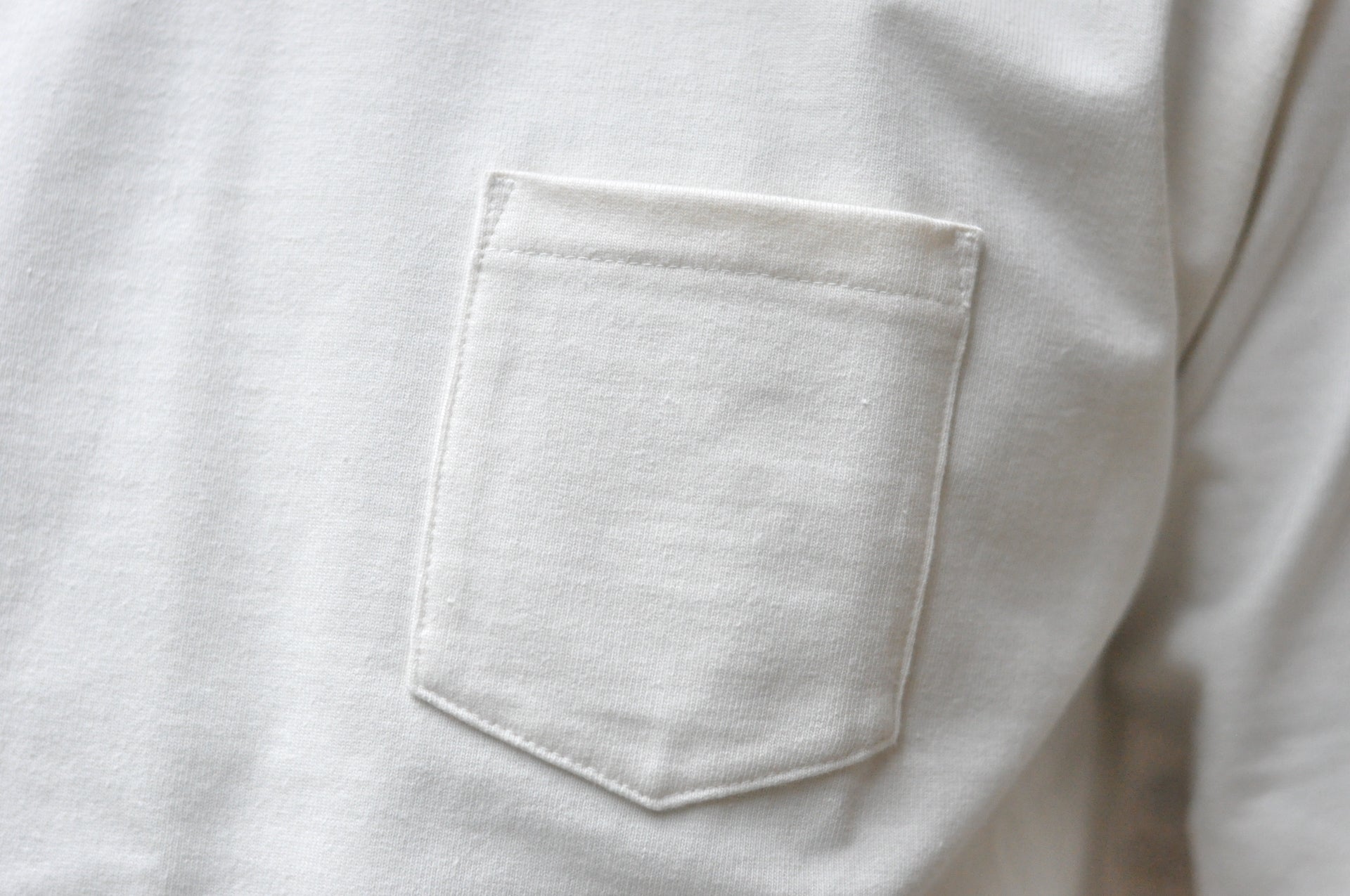 Boncoura 10oz Ultra Heavy Loopwheeled Pocket L/S Tee (White)
