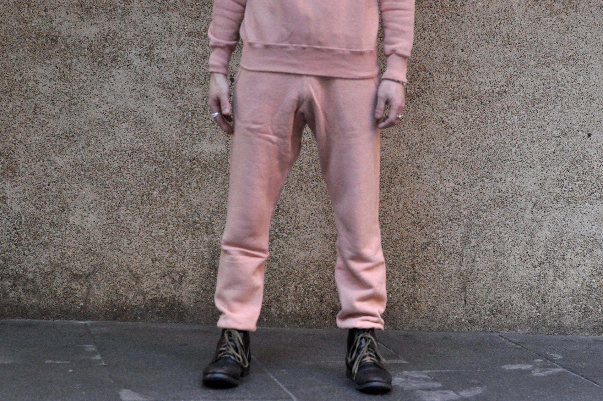 Dubble Works 11oz "Tsuri-ami" Loopwheeled Sweatpants (Salmon Pink)