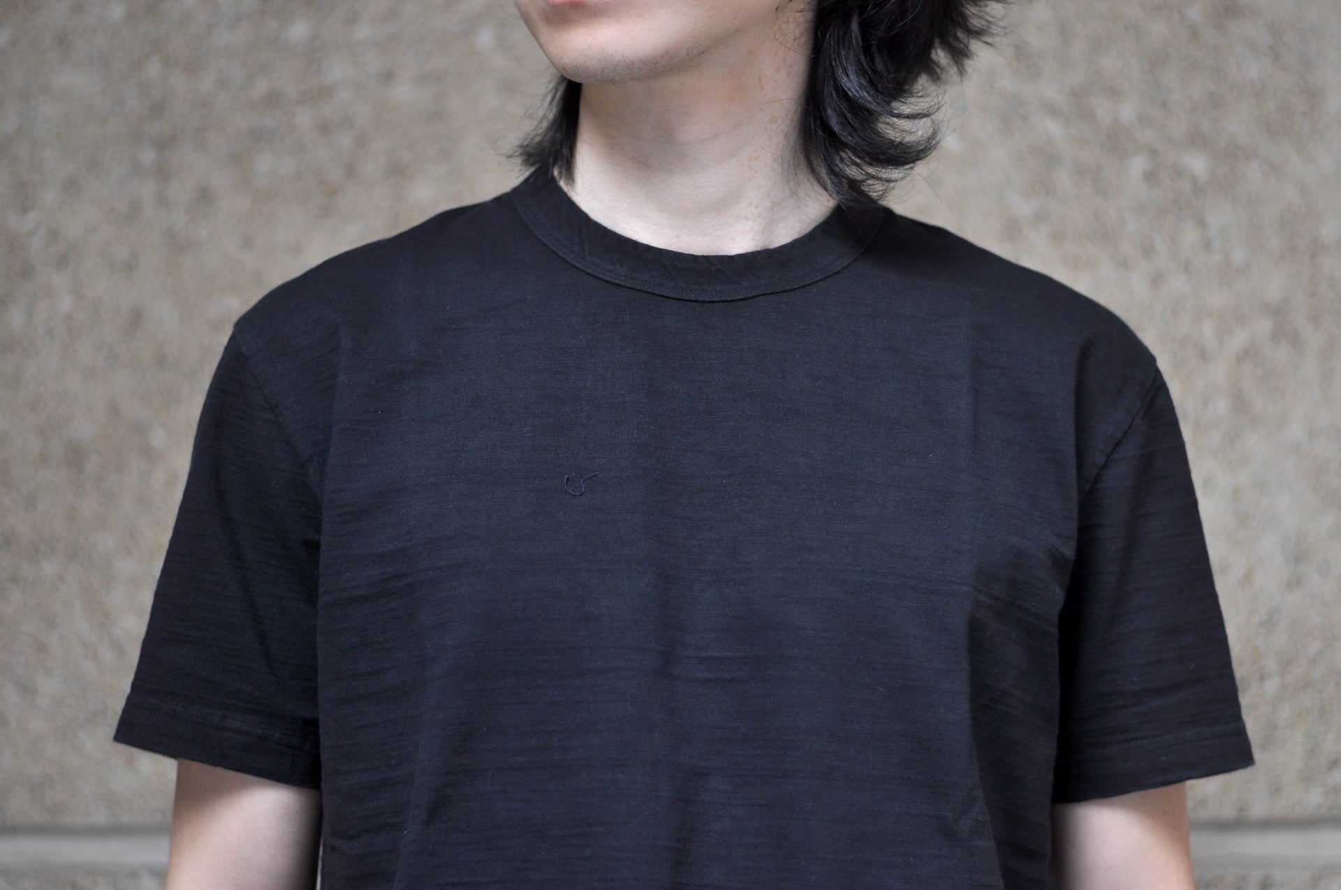 Pure Blue Japan 8oz "Slub Yarn" S/S Tee (Solid Black)