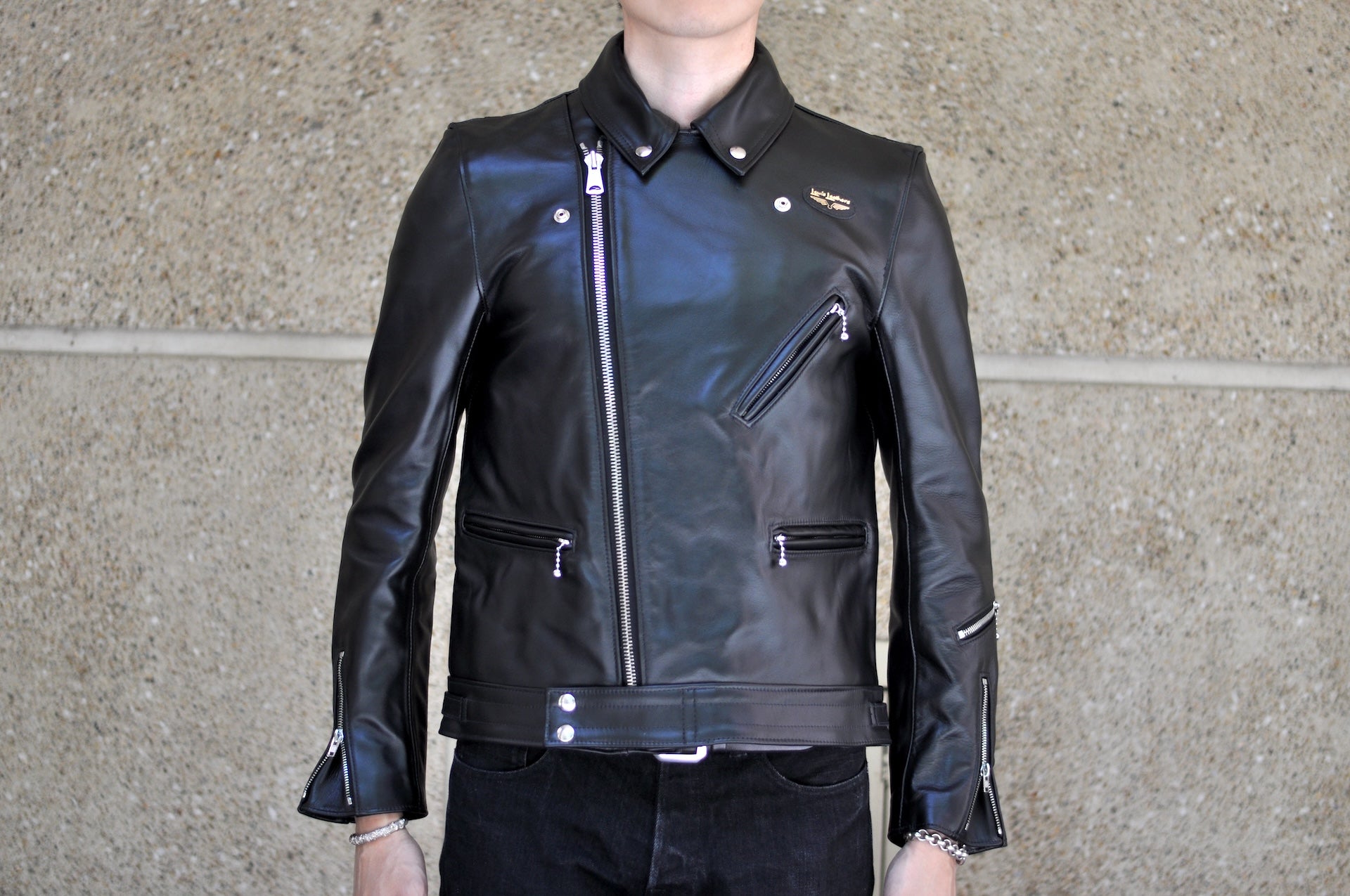 Lewis Leathers 441T Black Horsehide 'Cyclone' Jacket (Tight Fit)