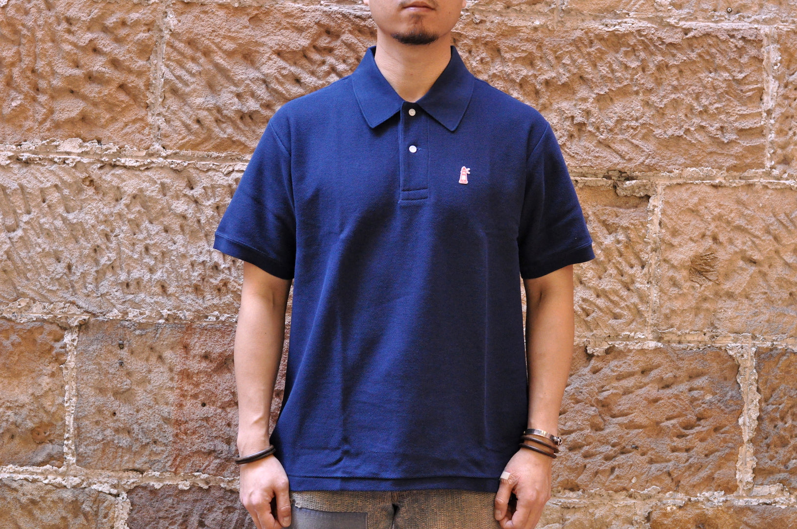 Boncoura Heavyweight Polo Shirt (Navy)