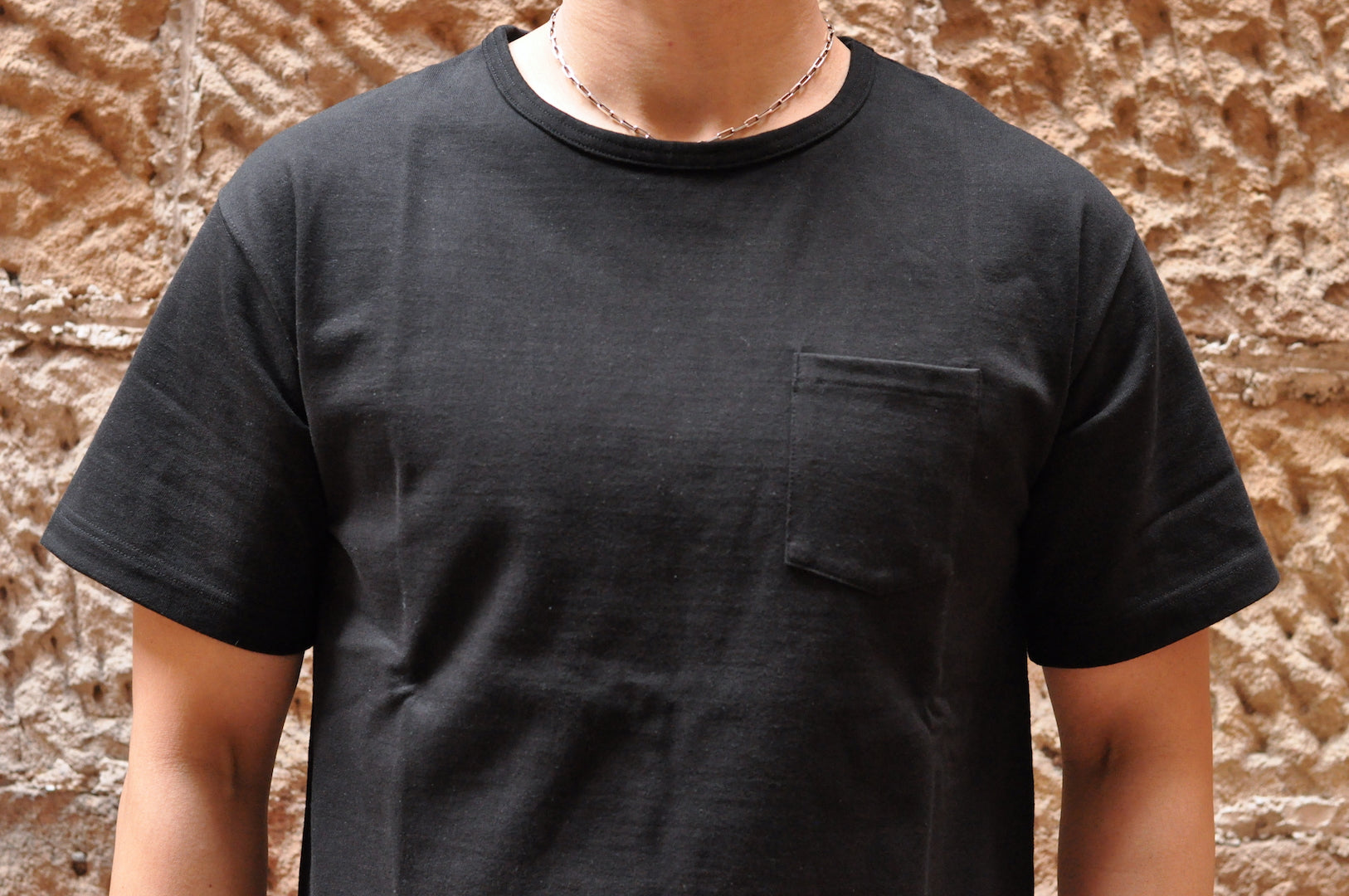 Boncoura 10oz Ultra Heavy Loopwheeled Pocket Tee (Black)