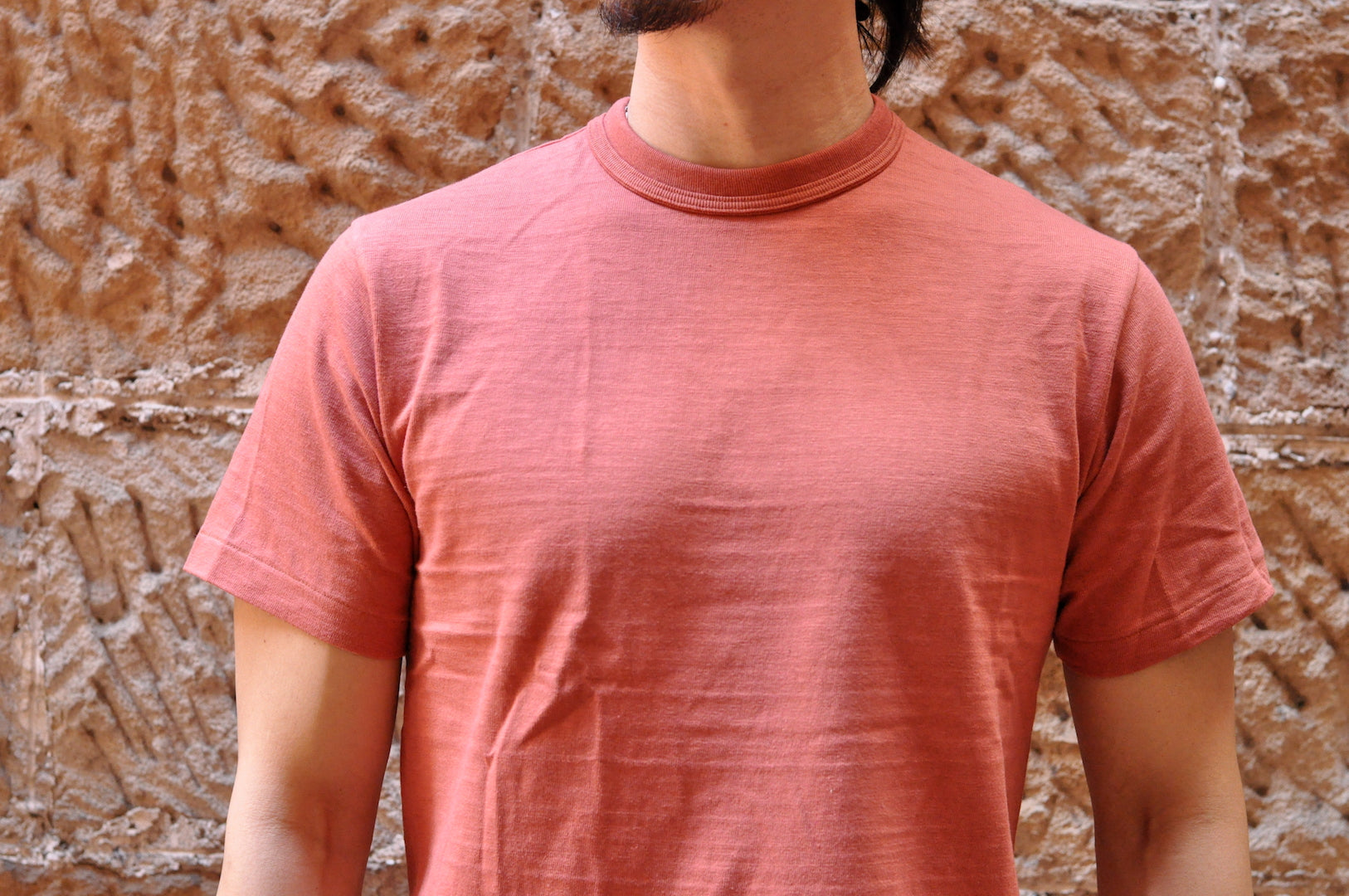 Warehouse 5.5oz "Bamboo Textured" Plain Tee (Salmon)