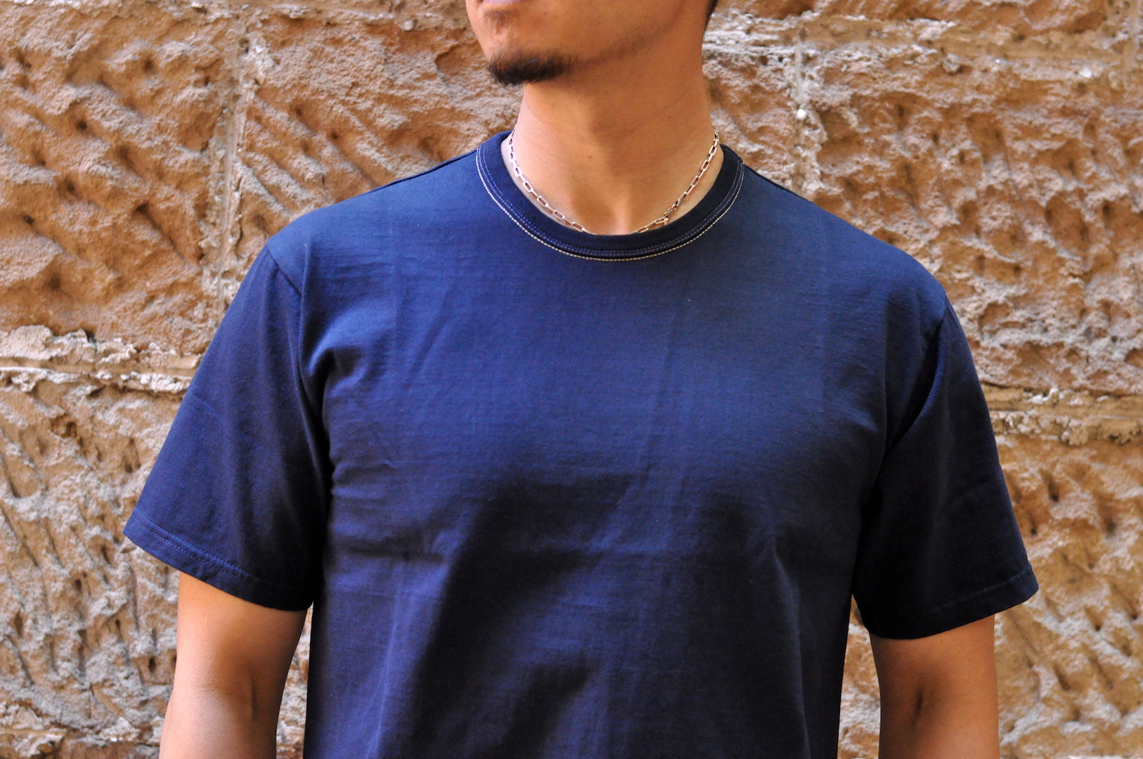 The Flat Head 24 Version 9oz Loopwheeled Plain Tee (Navy)