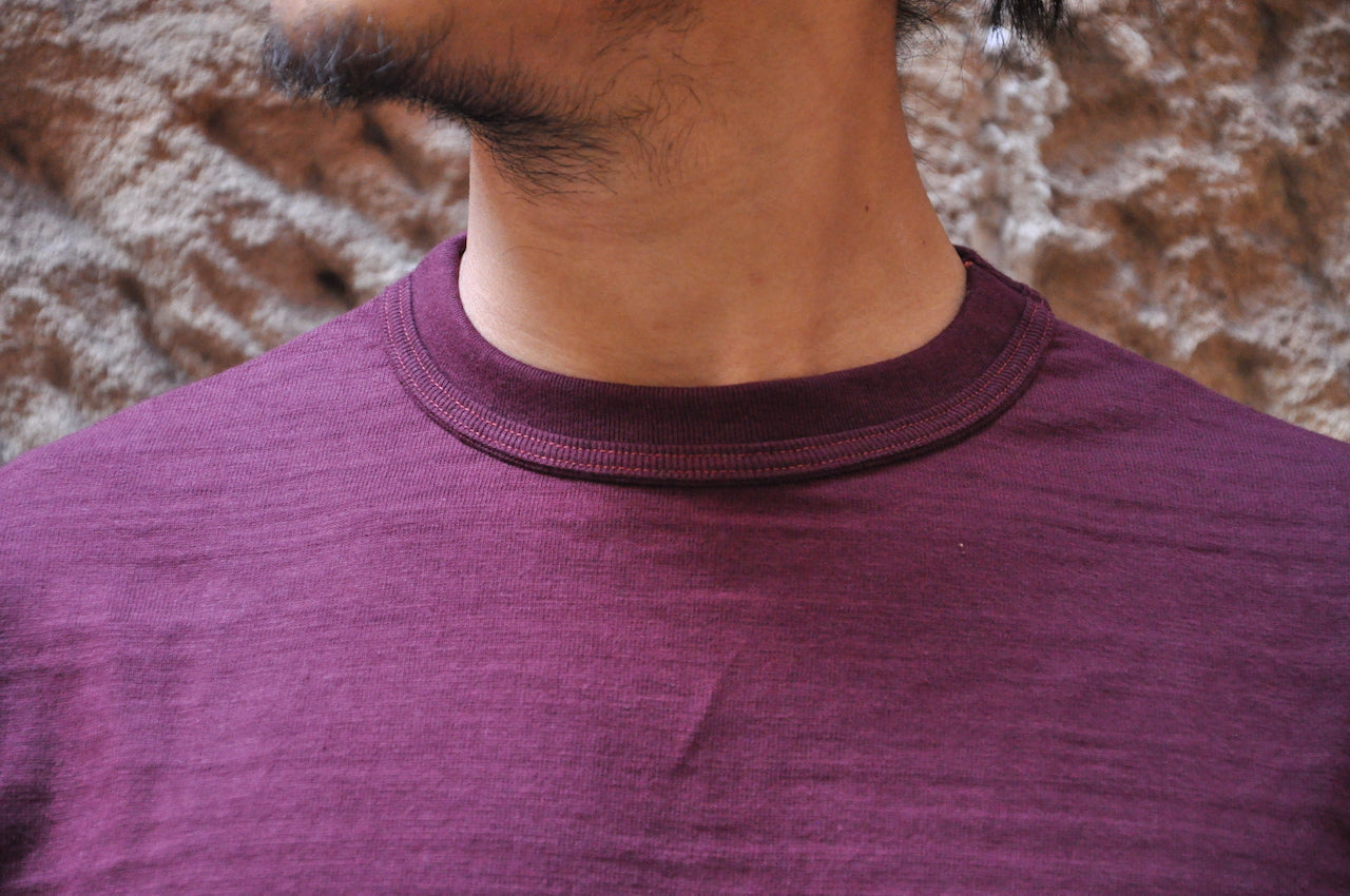 Warehouse 5.5oz "Bamboo Textured" Plain Tee (Bordeaux)