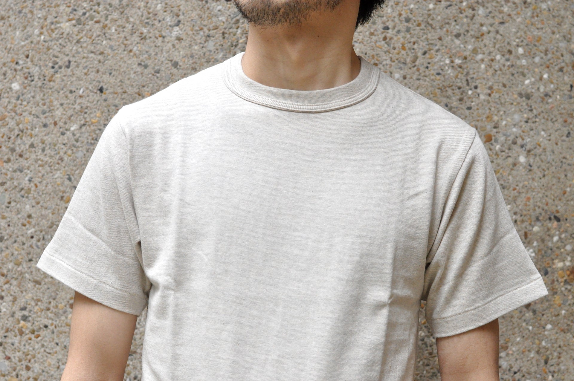 Warehouse 5.5oz "Bamboo Textured" Plain Tee (Oatmeal)