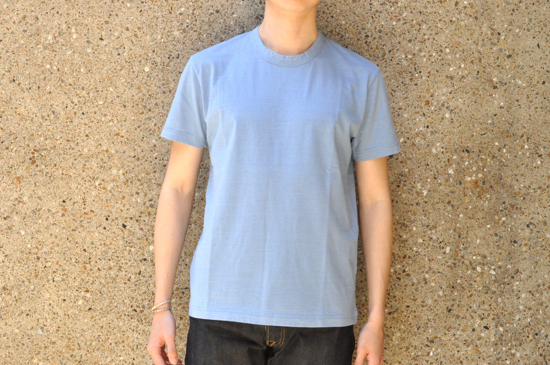 Pure Blue Japan 6.5oz "Signature" Indigo Dyed Tee (Icy Indigo)