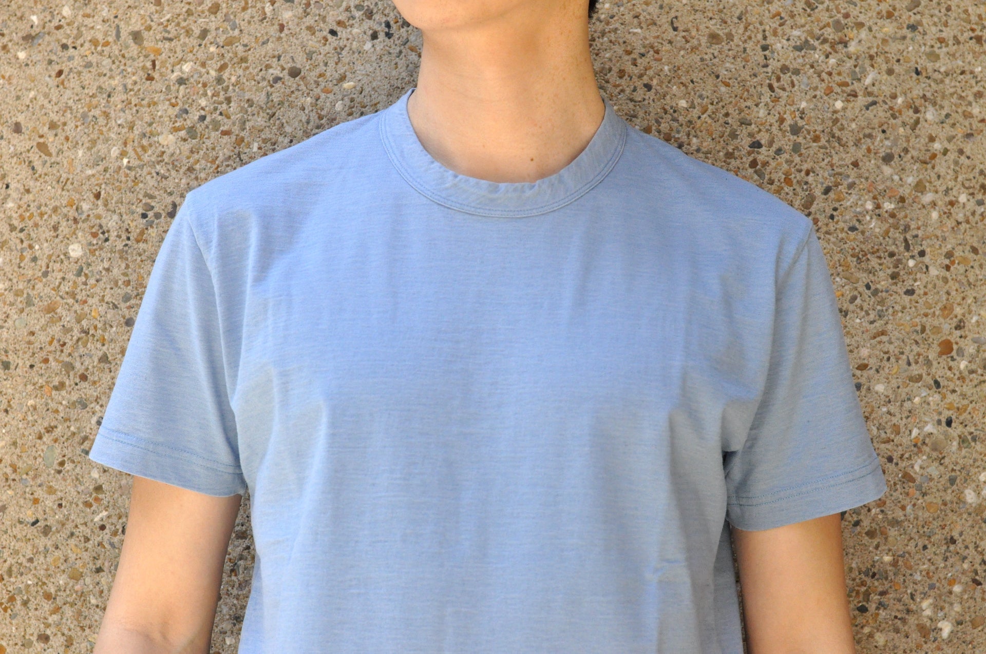 Pure Blue Japan 6.5oz "Signature" Indigo Dyed Tee (Icy Indigo)