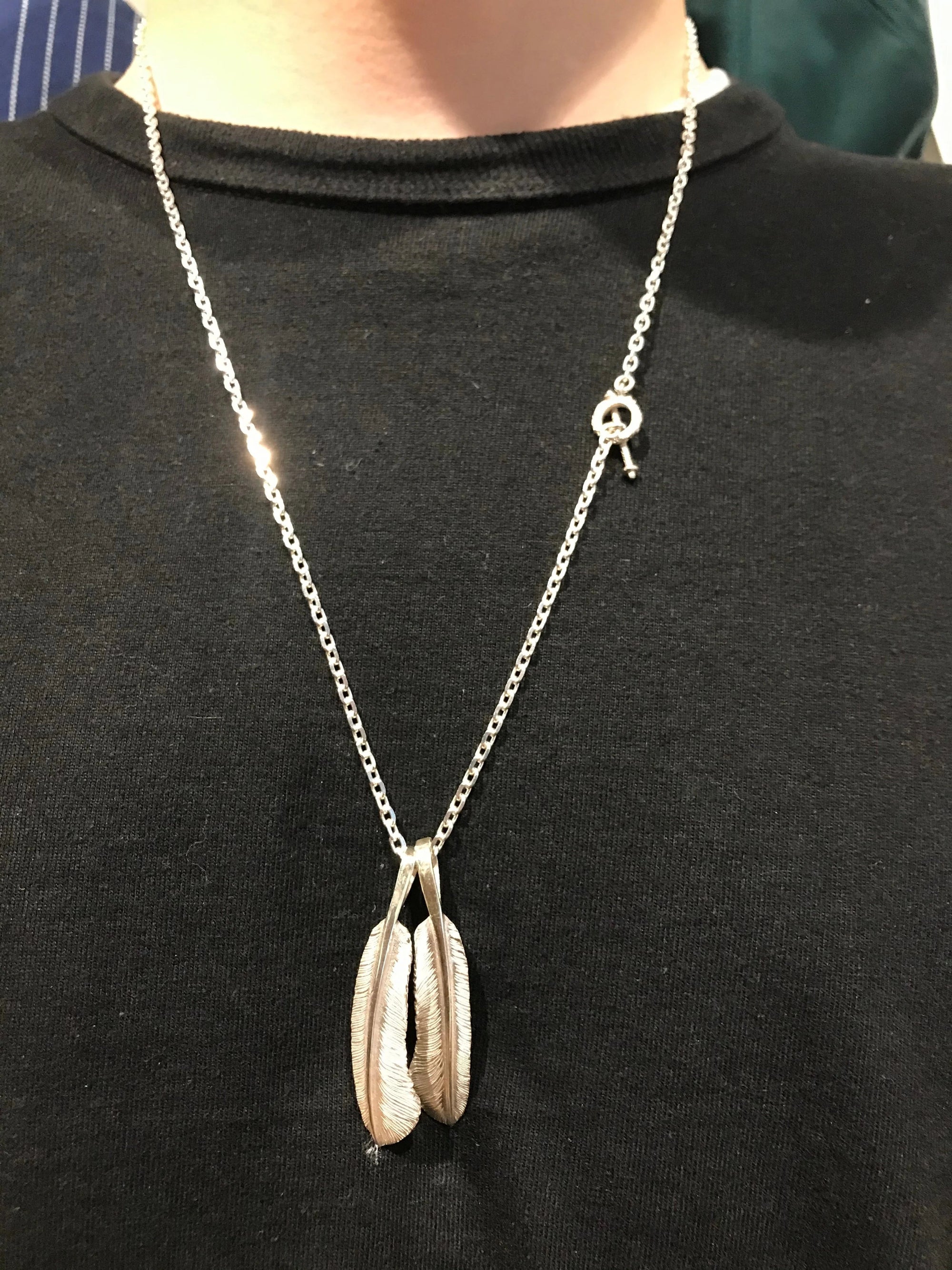 Legend "Medium Feather" Silver Pendant