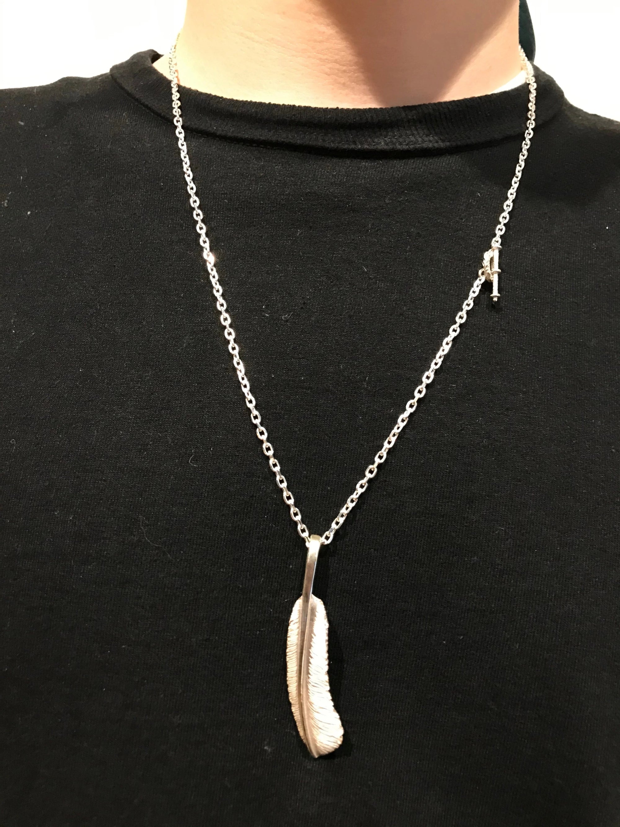 Legend "Large Feather" Silver Pendants