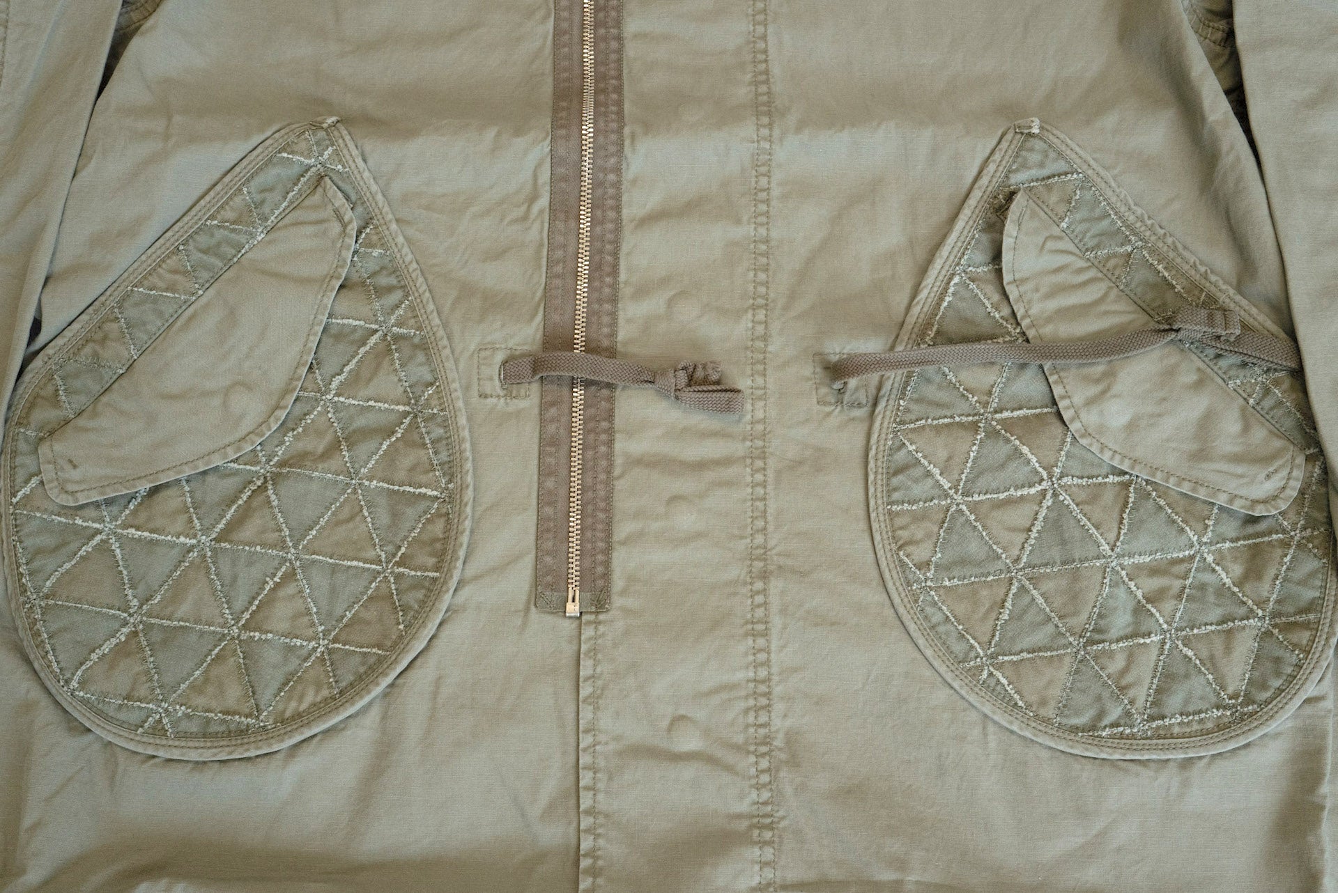 Maru Sankaku Peke by SDA "Tsugihagi" Fish Tail Military Parka