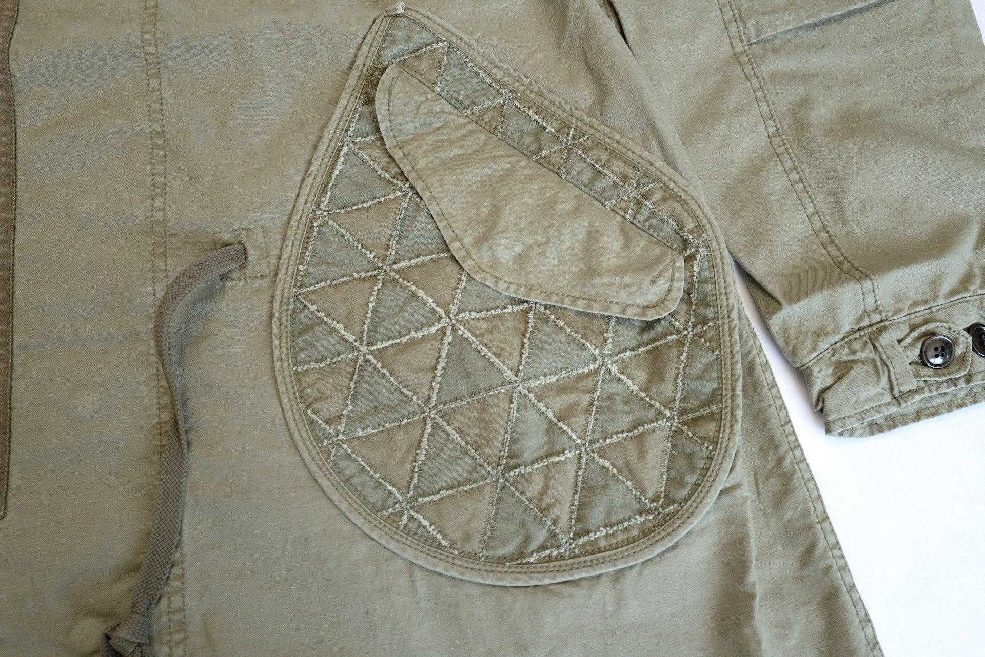 Maru Sankaku Peke by SDA "Tsugihagi" Fish Tail Military Parka