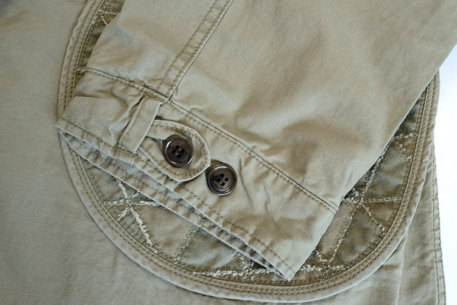 Maru Sankaku Peke by SDA "Tsugihagi" Fish Tail Military Parka