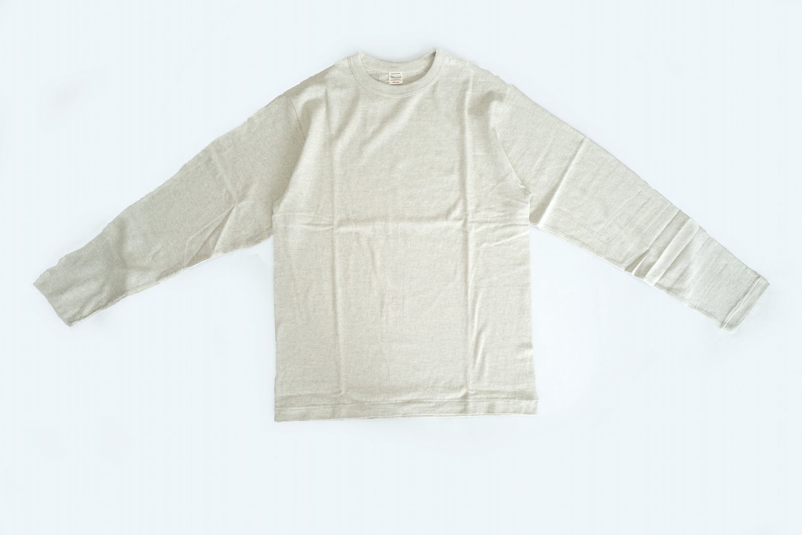 Warehouse 5.5oz "Bamboo Textured" L/S Plain Tee (Oatmeal)